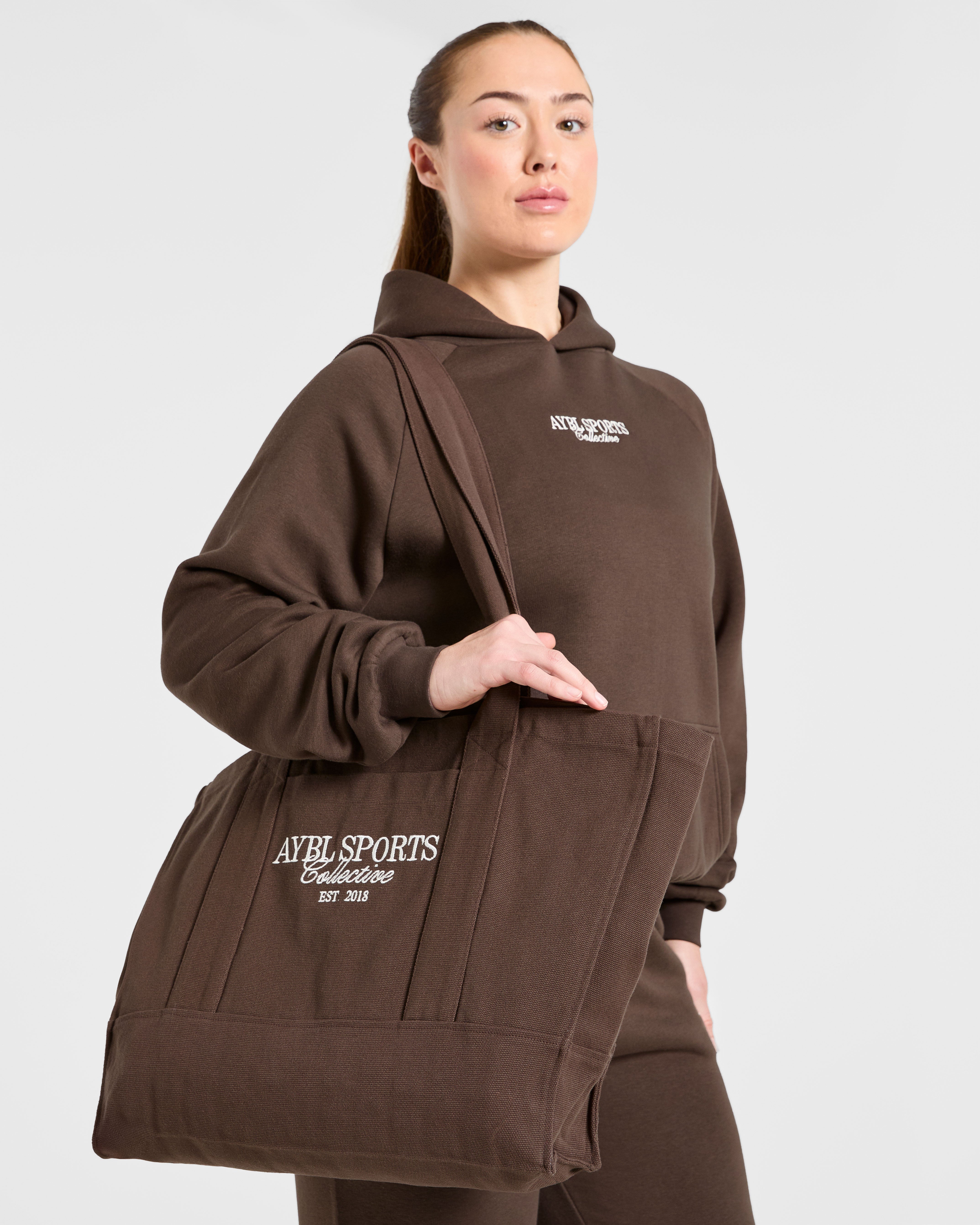 Sports Collective Oversized Hoodie - Marron - Image 7