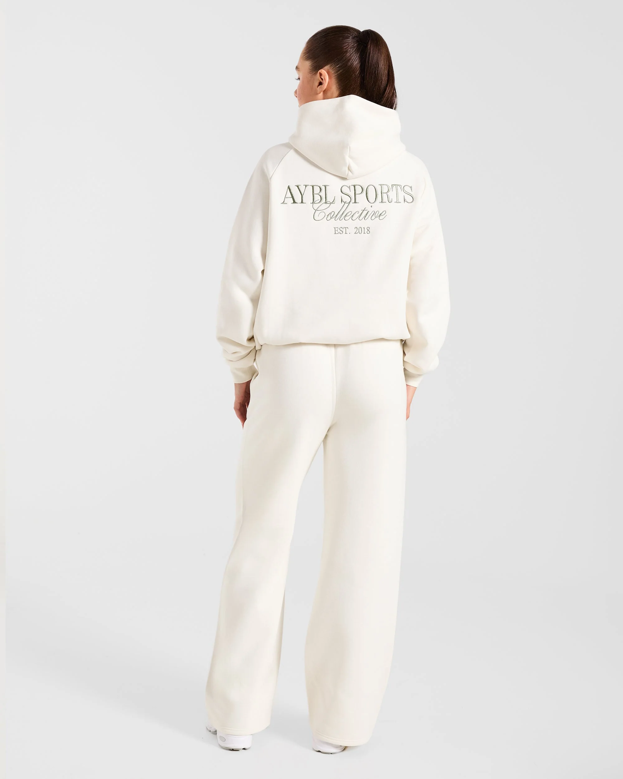 Sports Collective Oversized Hoodie - Off Off Blanc/Vert - Image 4