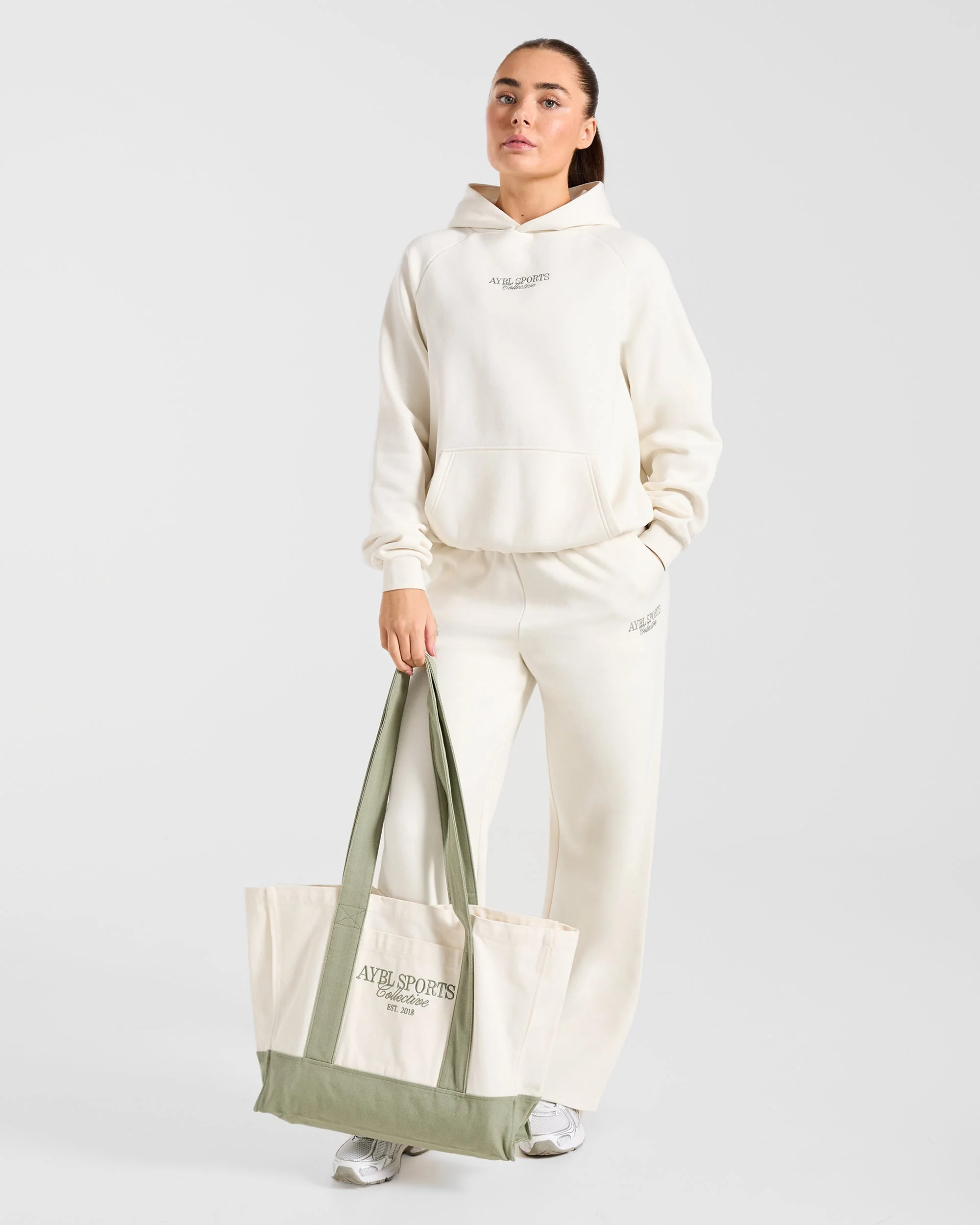 Sports Collective Oversized Hoodie - Off Off Blanc/Vert - Image 7