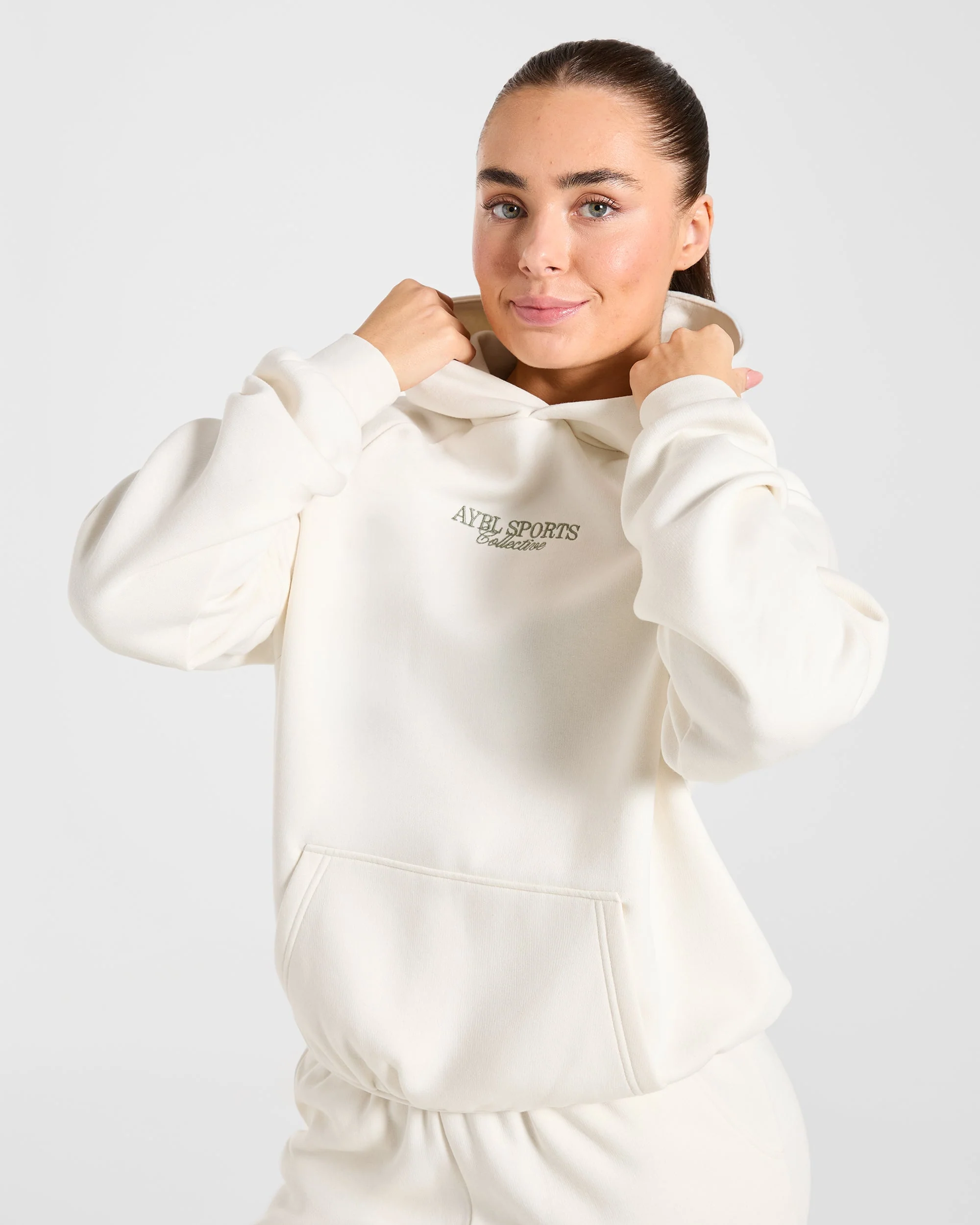 Sports Collective Oversized Hoodie - Off Off Blanc/Vert - Image 8