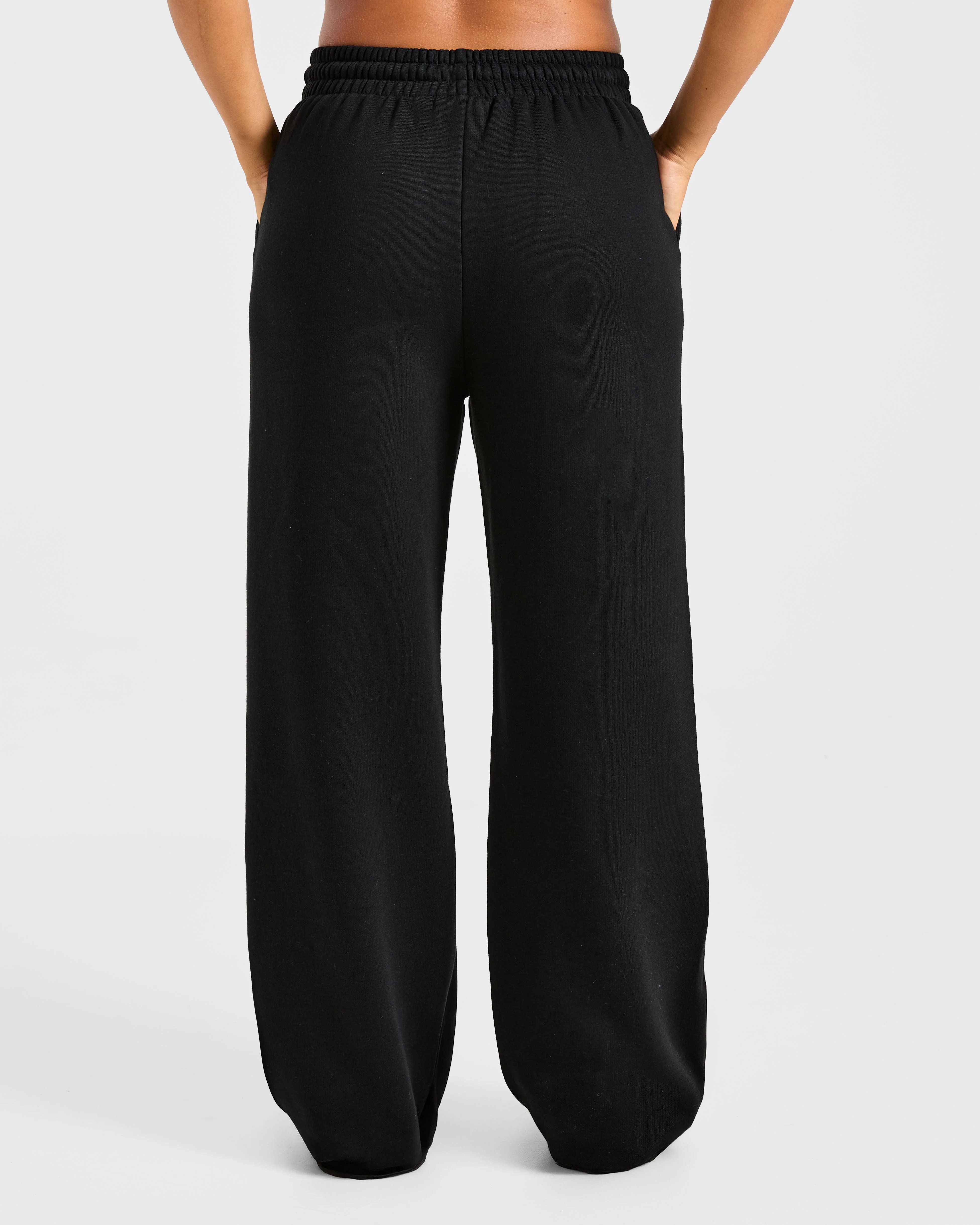 Sports Collective Oversized Straight Leg Joggers - Noir - Image 2