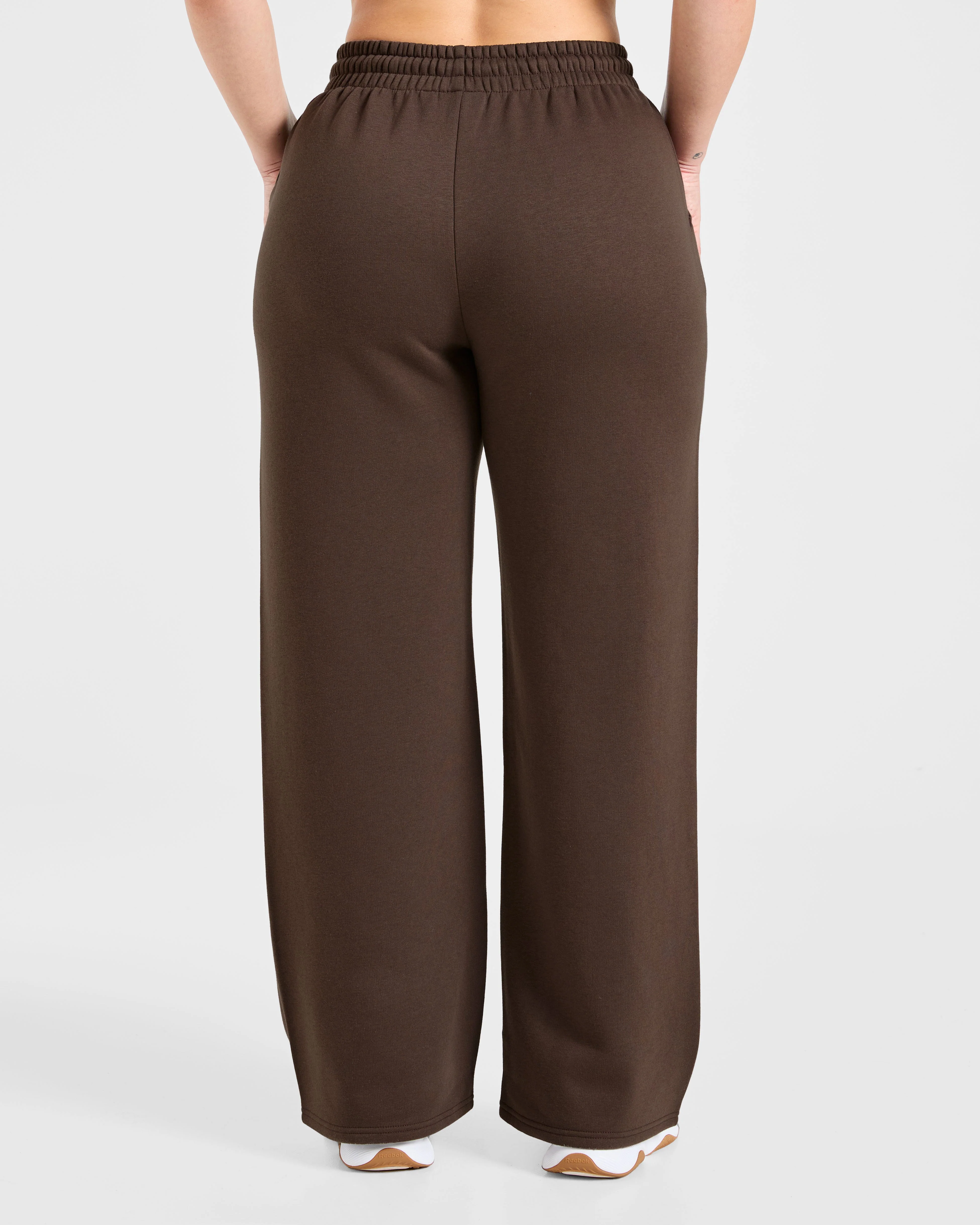 Sports Collective Oversized Straight Leg Joggers - Marron - Image 2