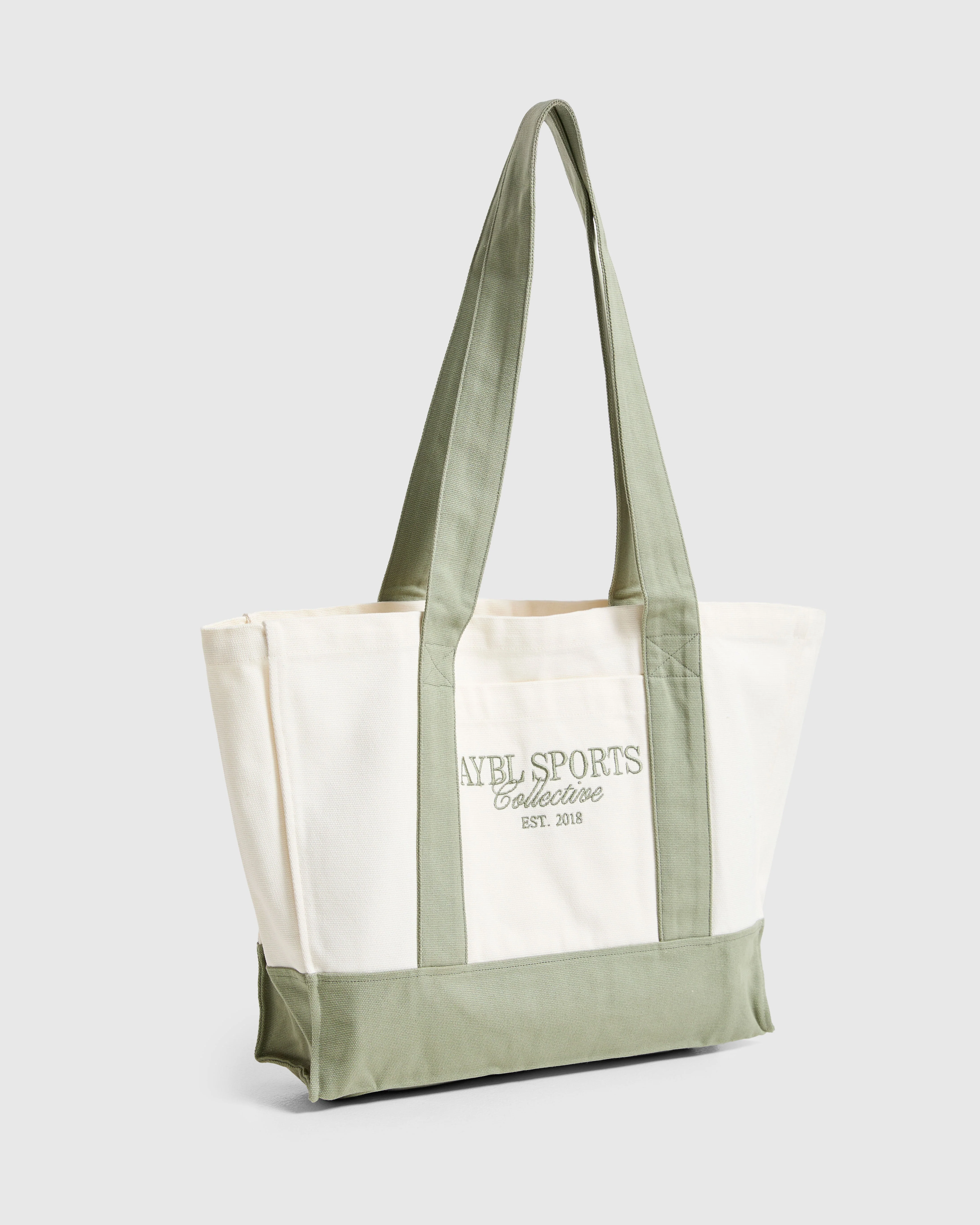 Sports Collective Tote Bag - Off Blanc/Vert - Image 3