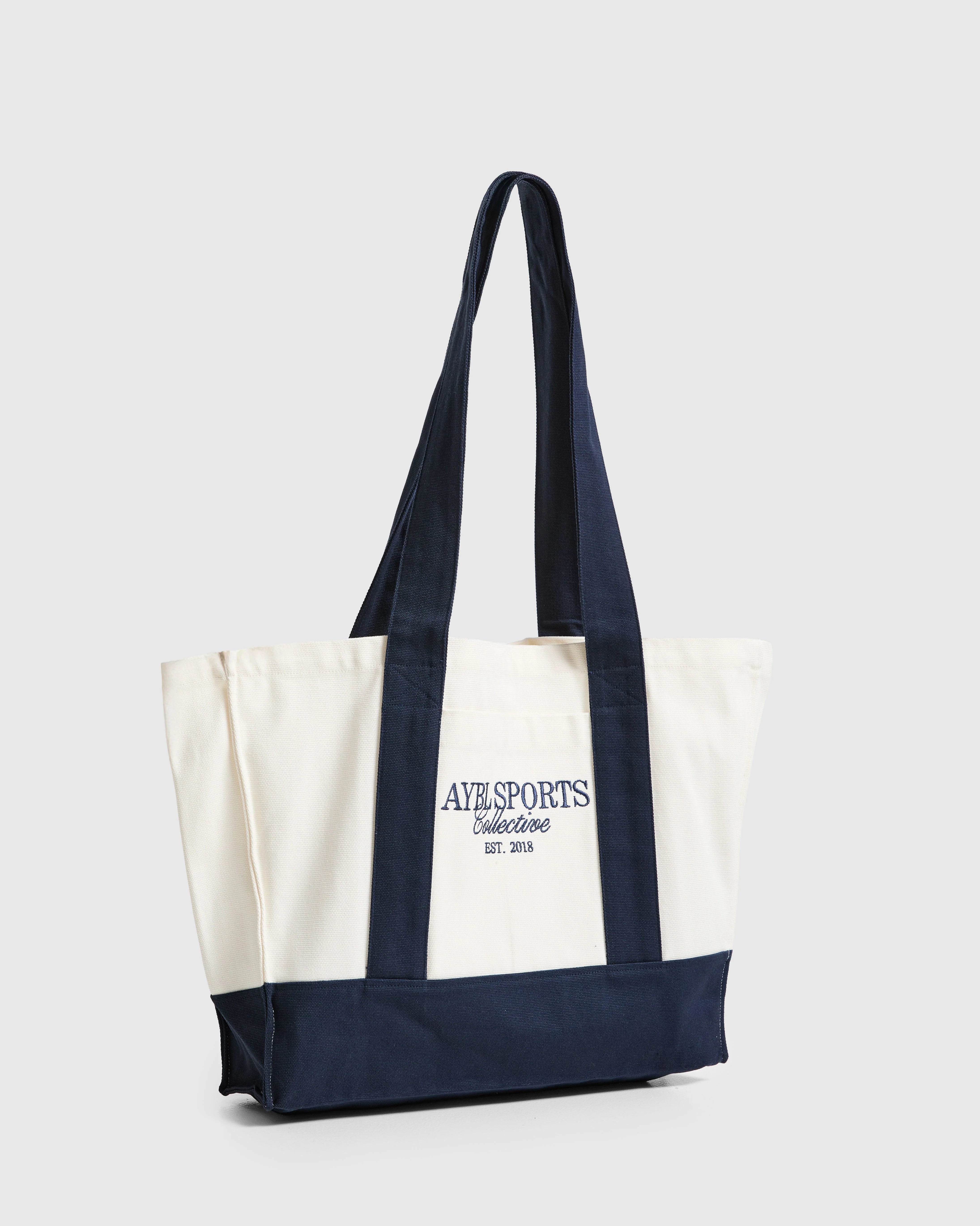 Sports Collective Tote Bag - Off White/Navy - Image 3
