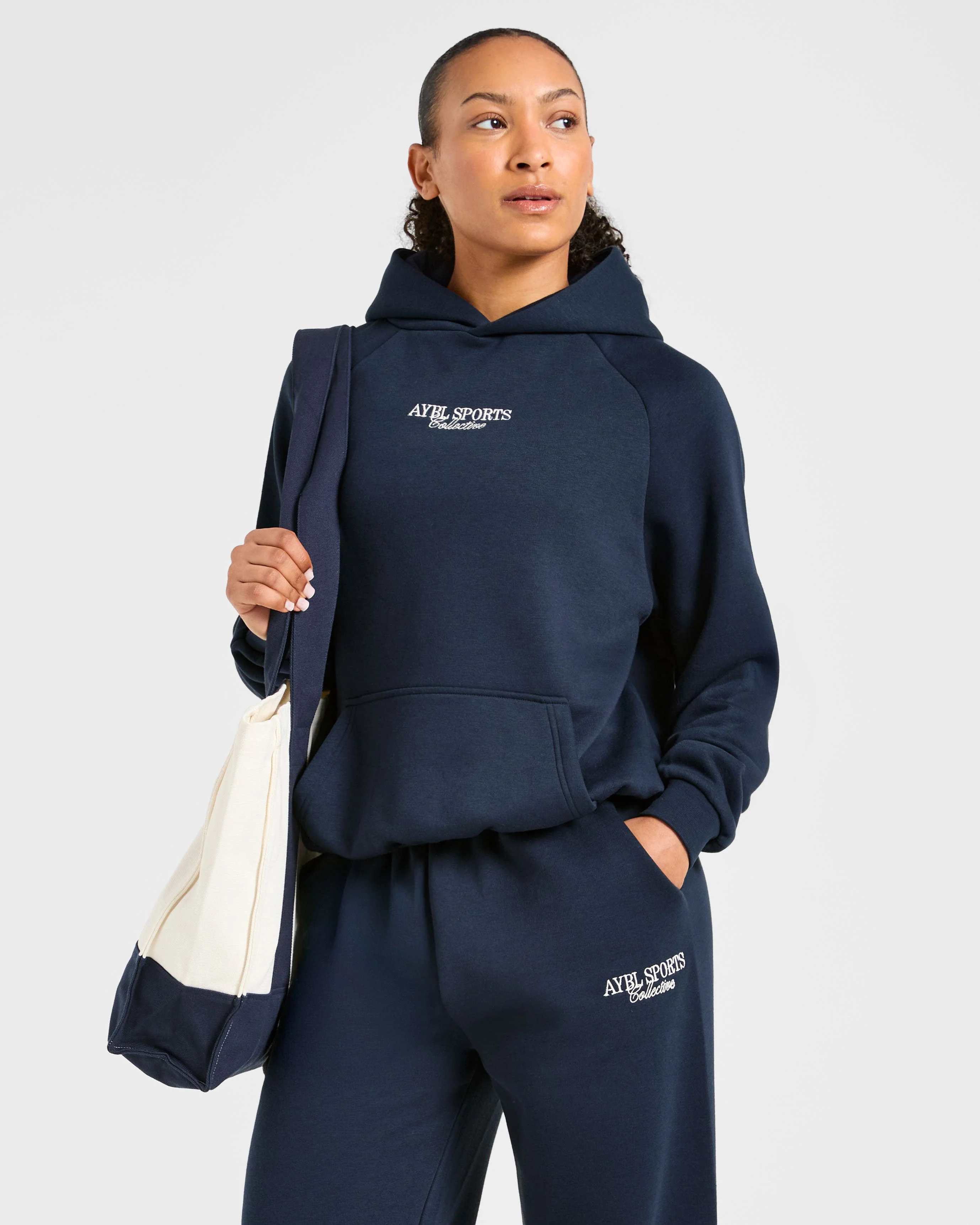 Sports Collective Tote Bag - Off White/Navy - Image 4
