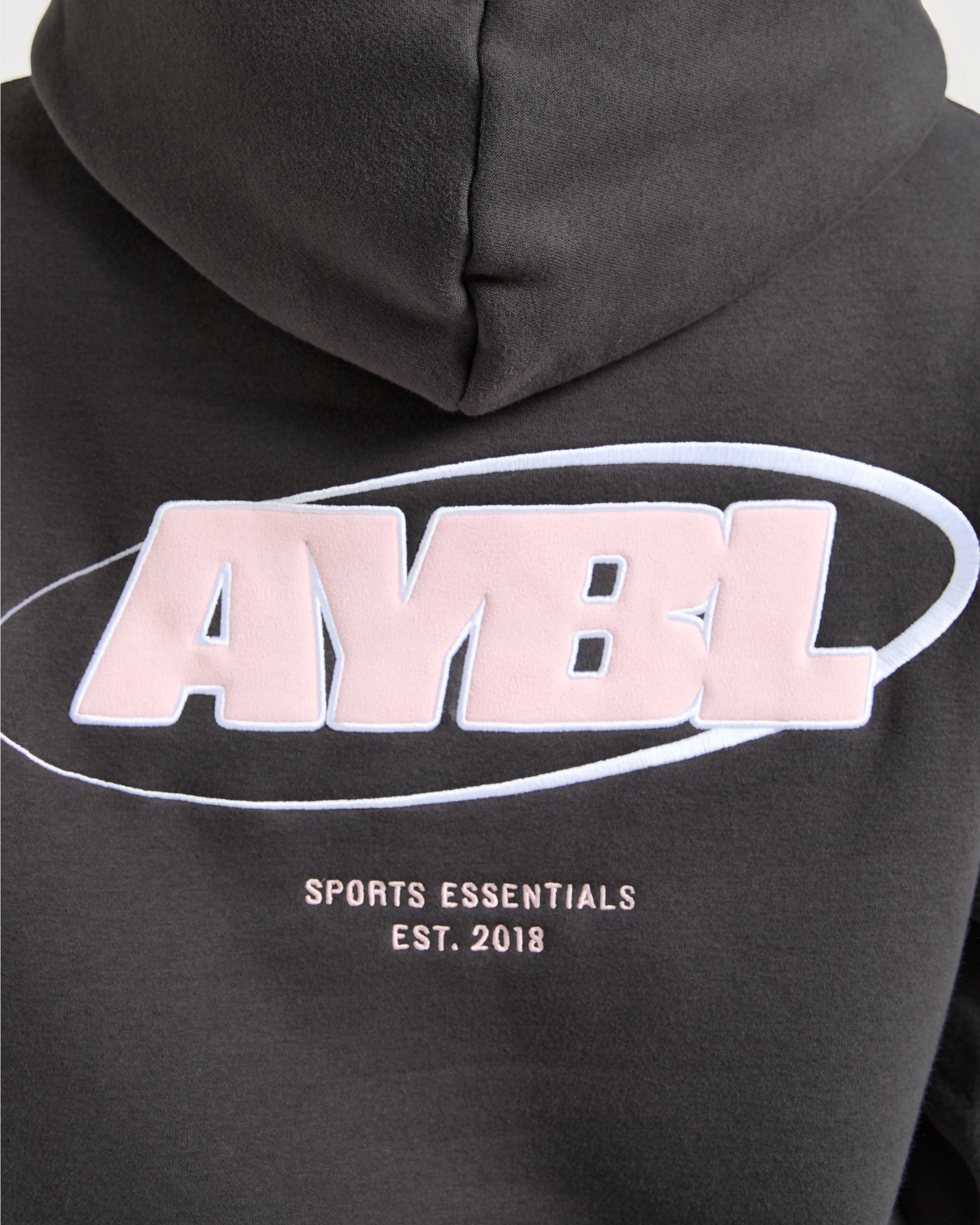 Sports Essentials Oversized Hoodie - Charcoal/Rose - Image 6
