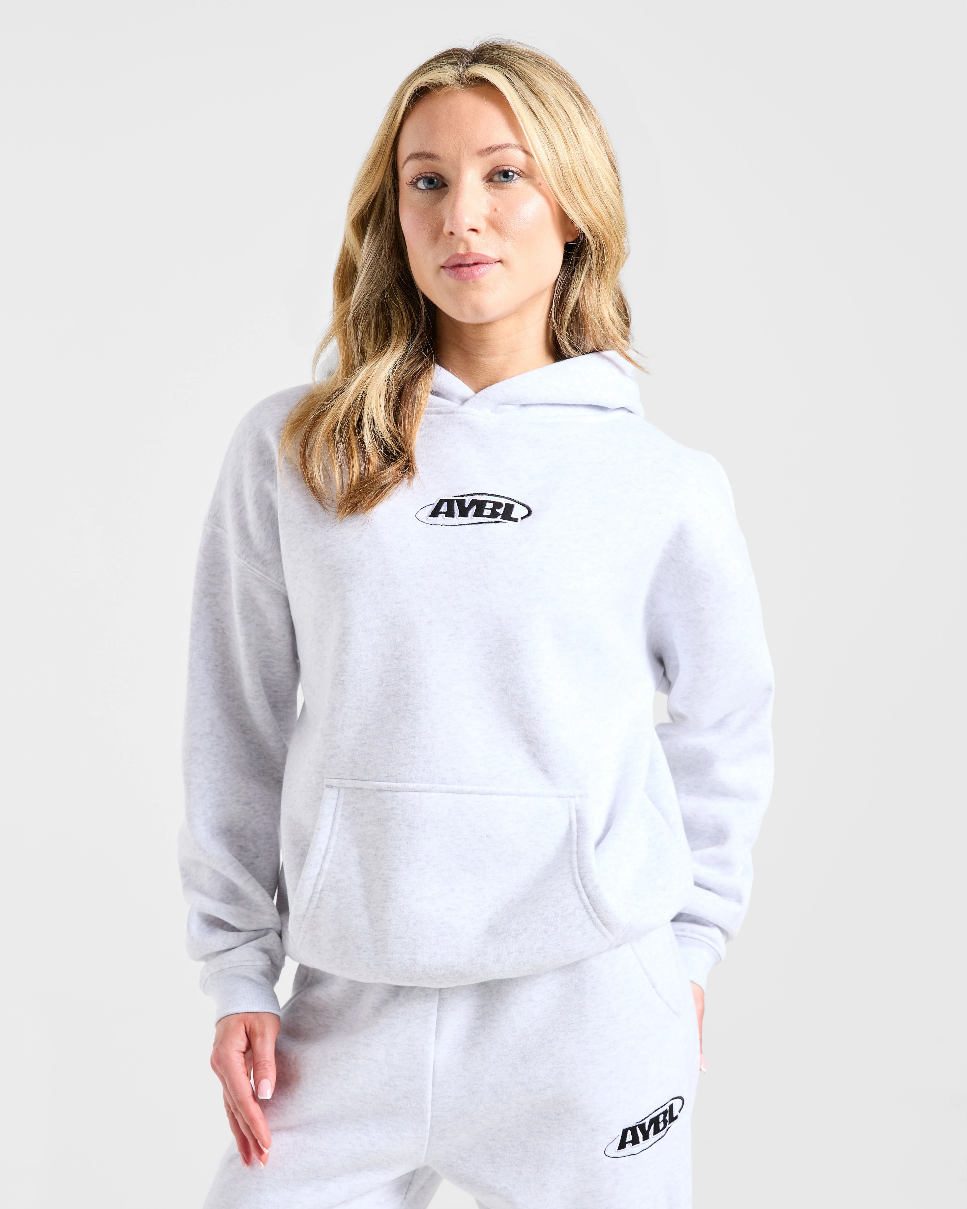 Sports Essentials Oversized Hoodie - Heather Gris/Noir - Image 2