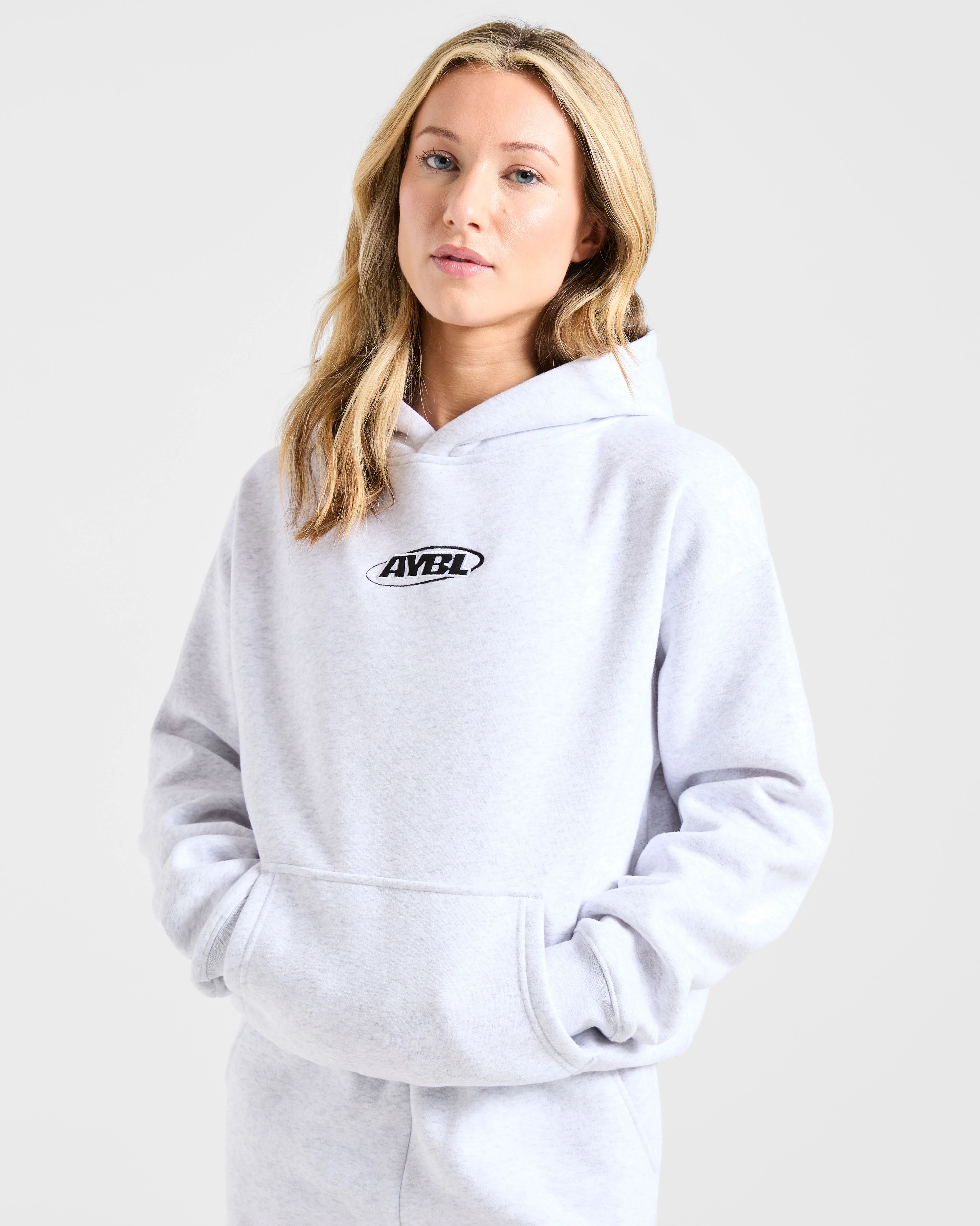 Sports Essentials Oversized Hoodie - Heather Gris/Noir - Image 7