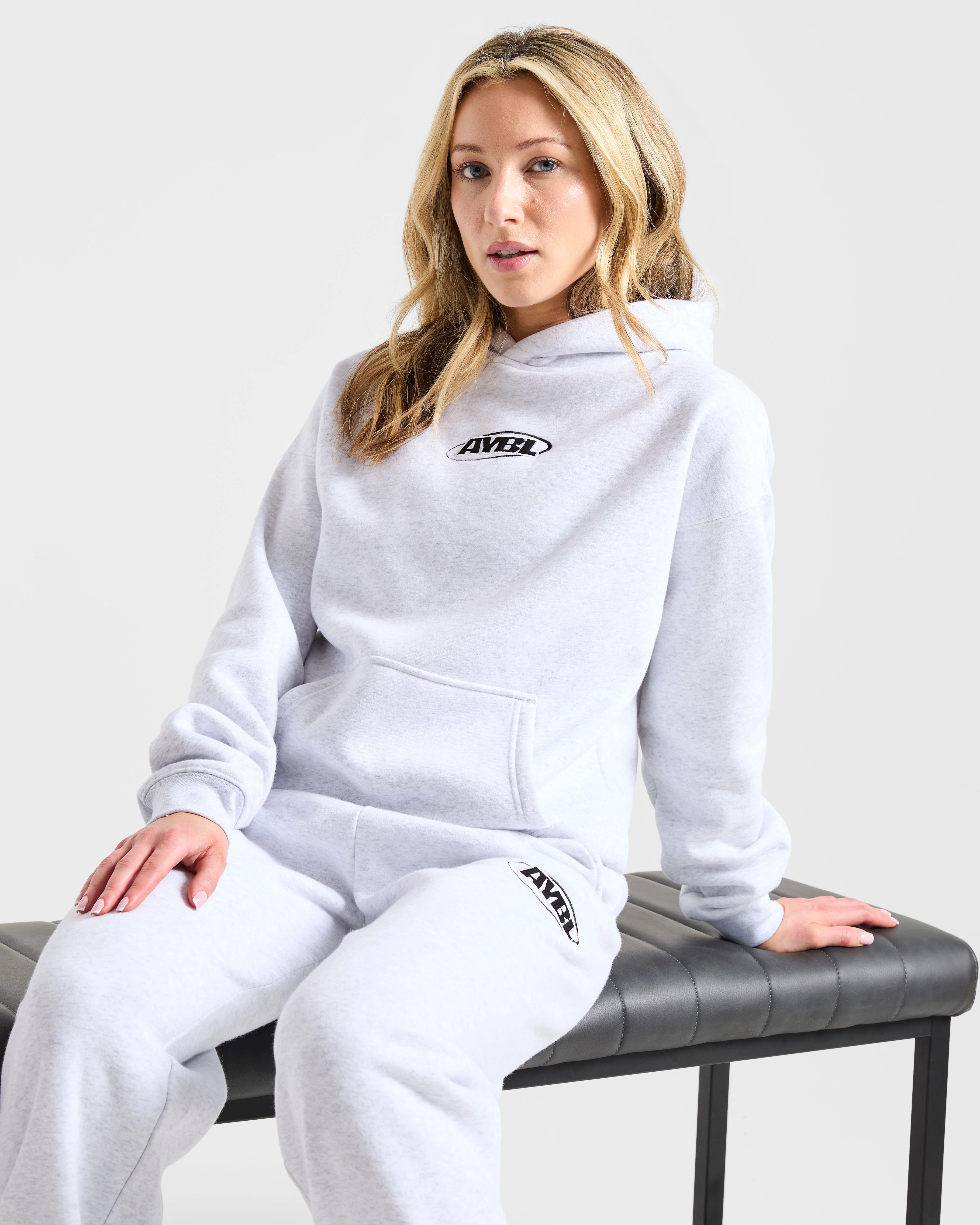 Sports Essentials Oversized Hoodie - Heather Gris/Noir - Image 8