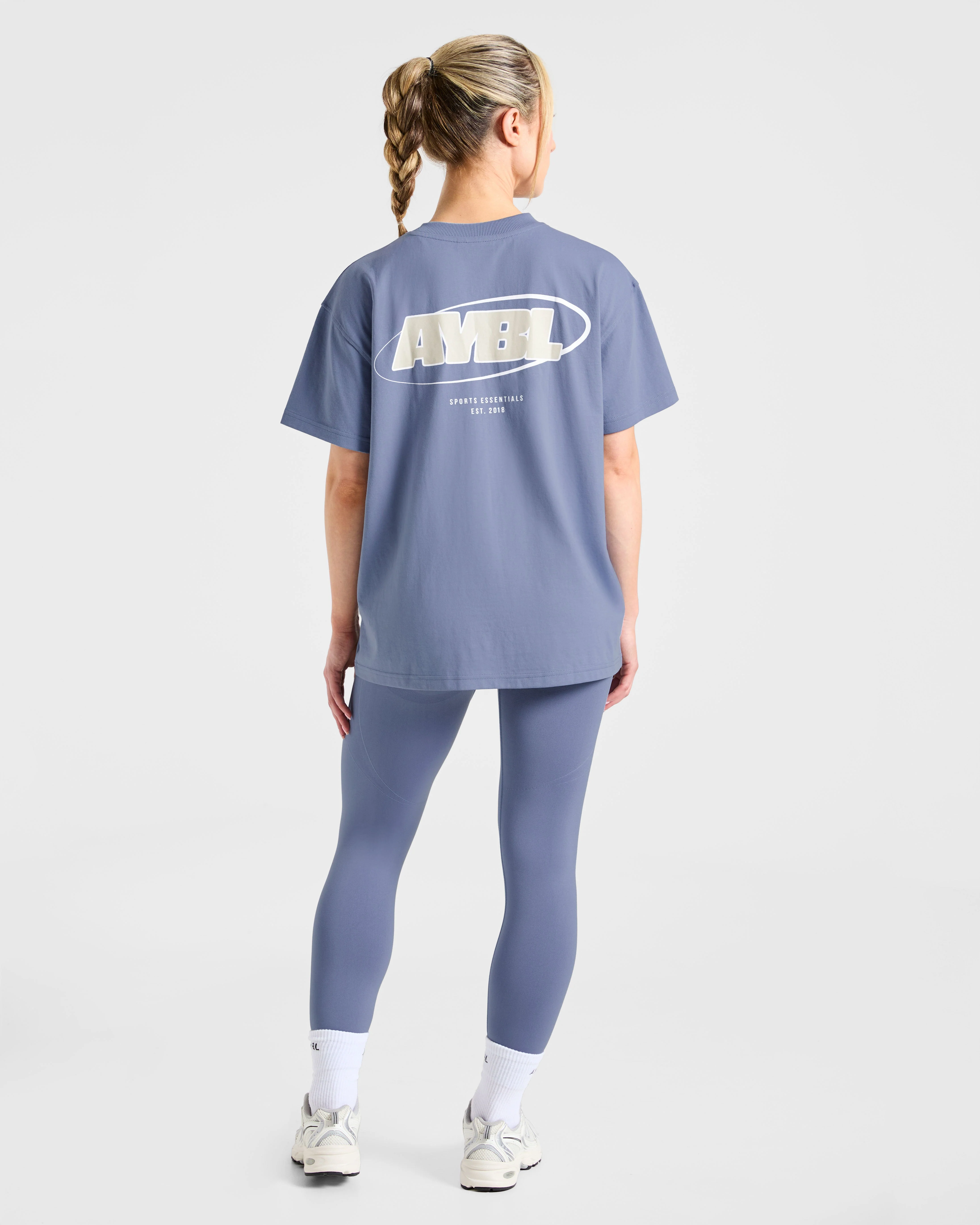 Sports Essentials Oversized T Shirt - Slate Bleu - Image 4