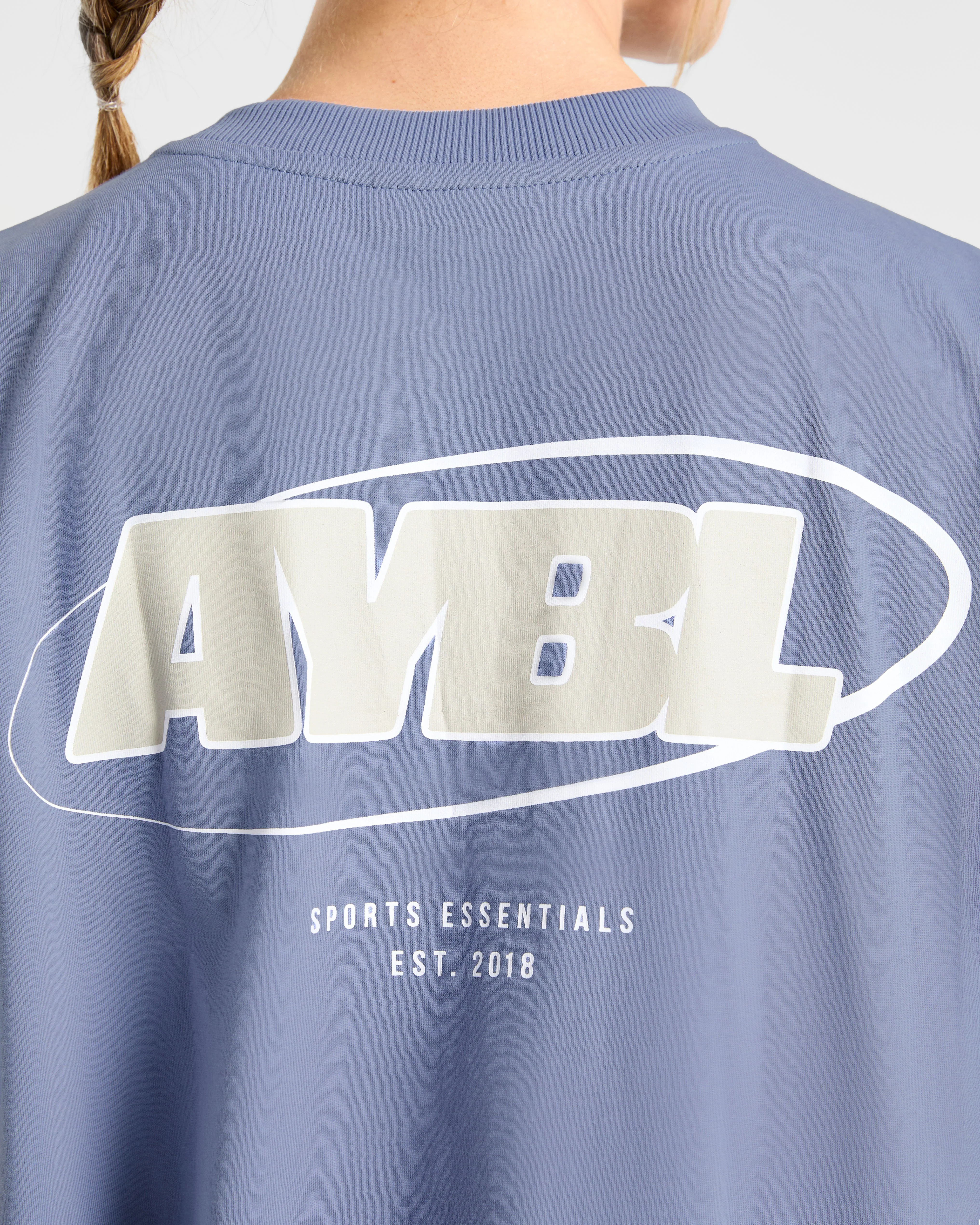 Sports Essentials Oversized T Shirt - Slate Bleu - Image 6