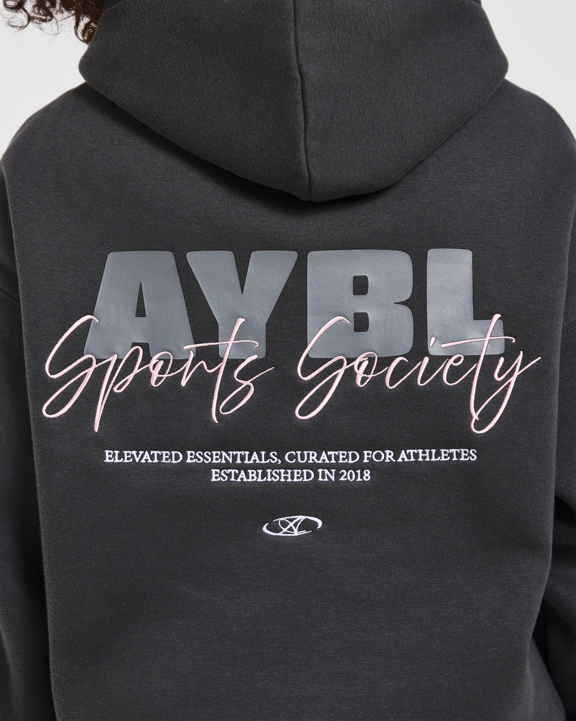 Sports Society Oversized Hoodie - Charcoal - Image 6