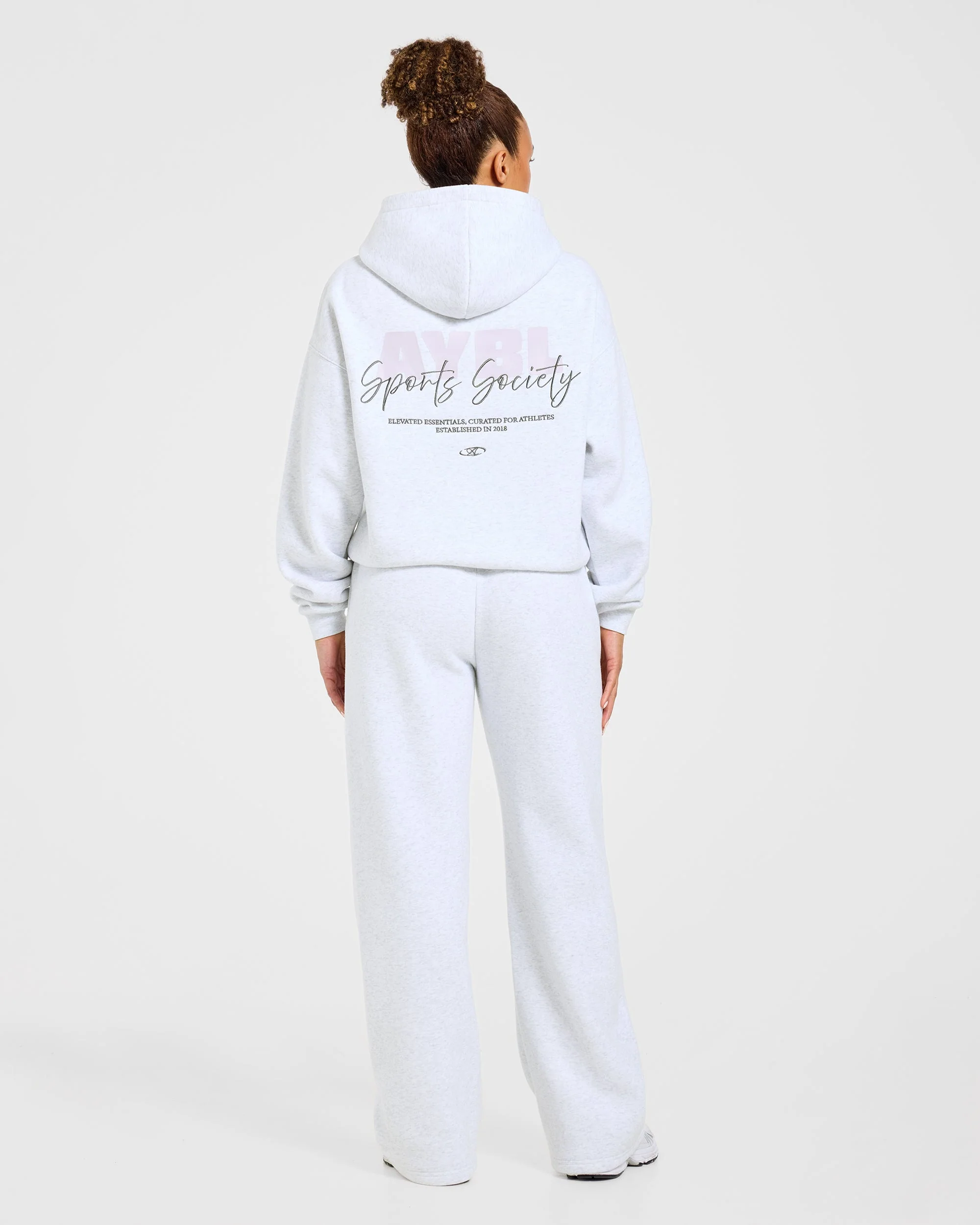 Sports Society Oversized Hoodie - Heather Gris - Image 4