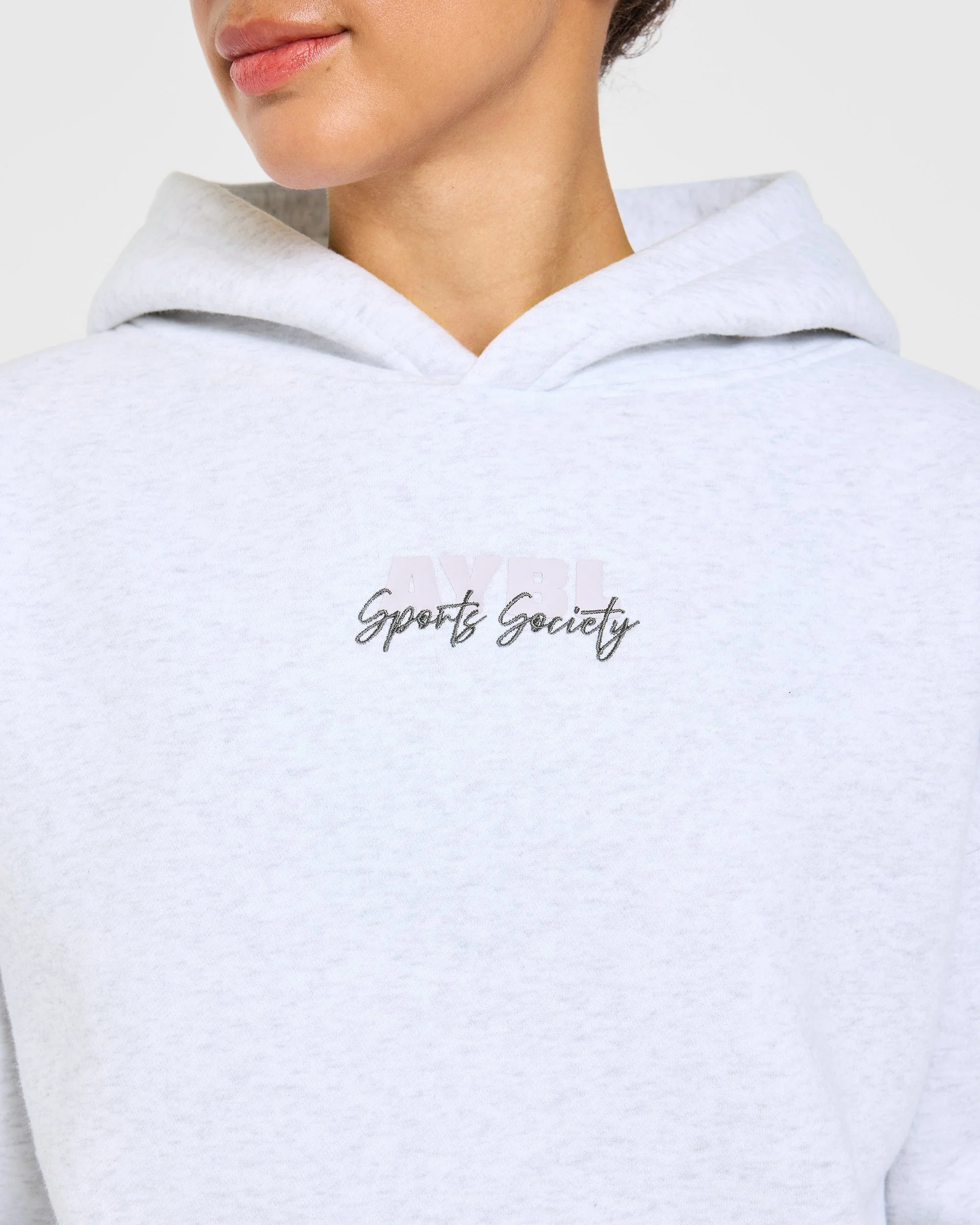 Sports Society Oversized Hoodie - Heather Gris - Image 5