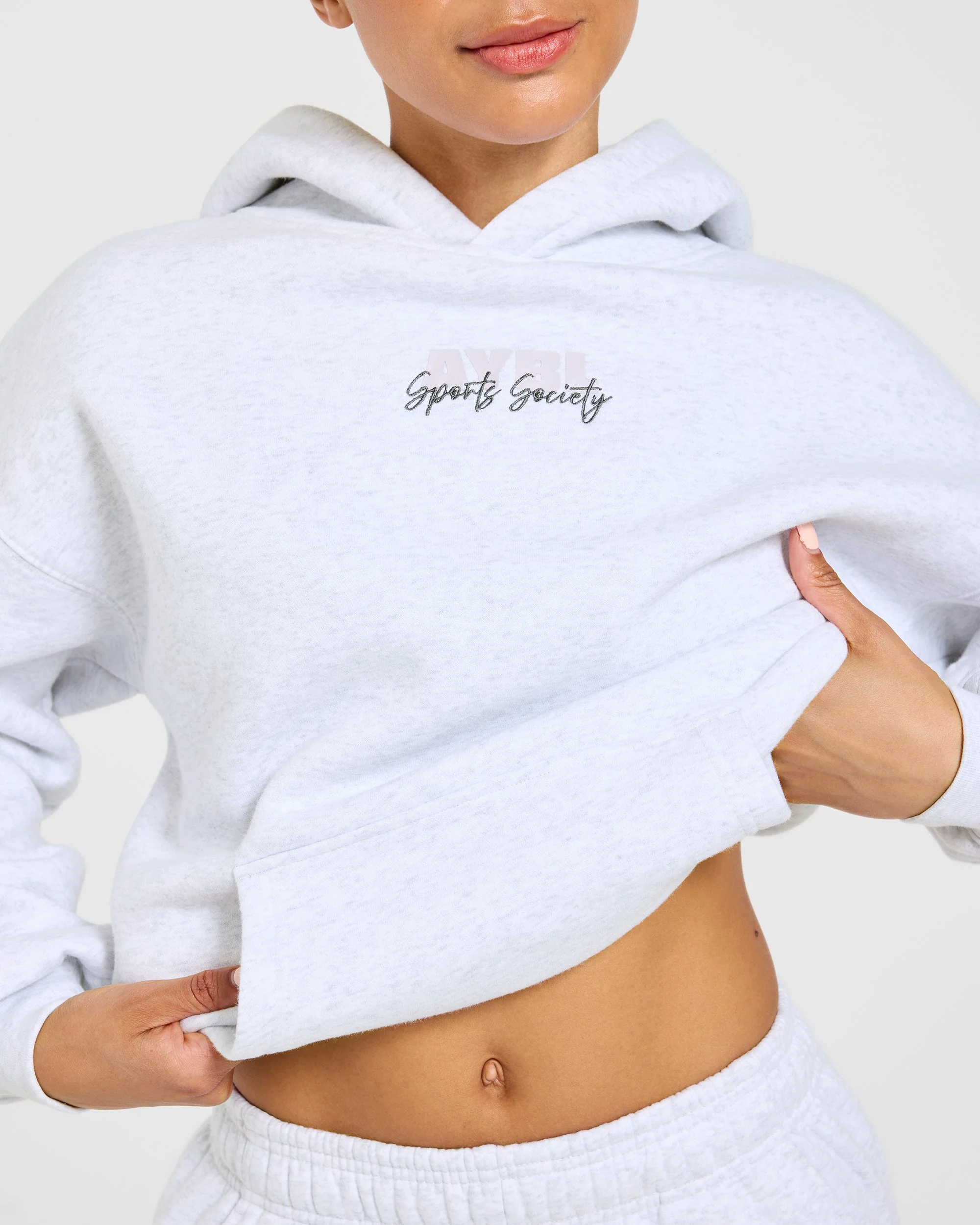Sports Society Oversized Hoodie - Heather Gris - Image 8