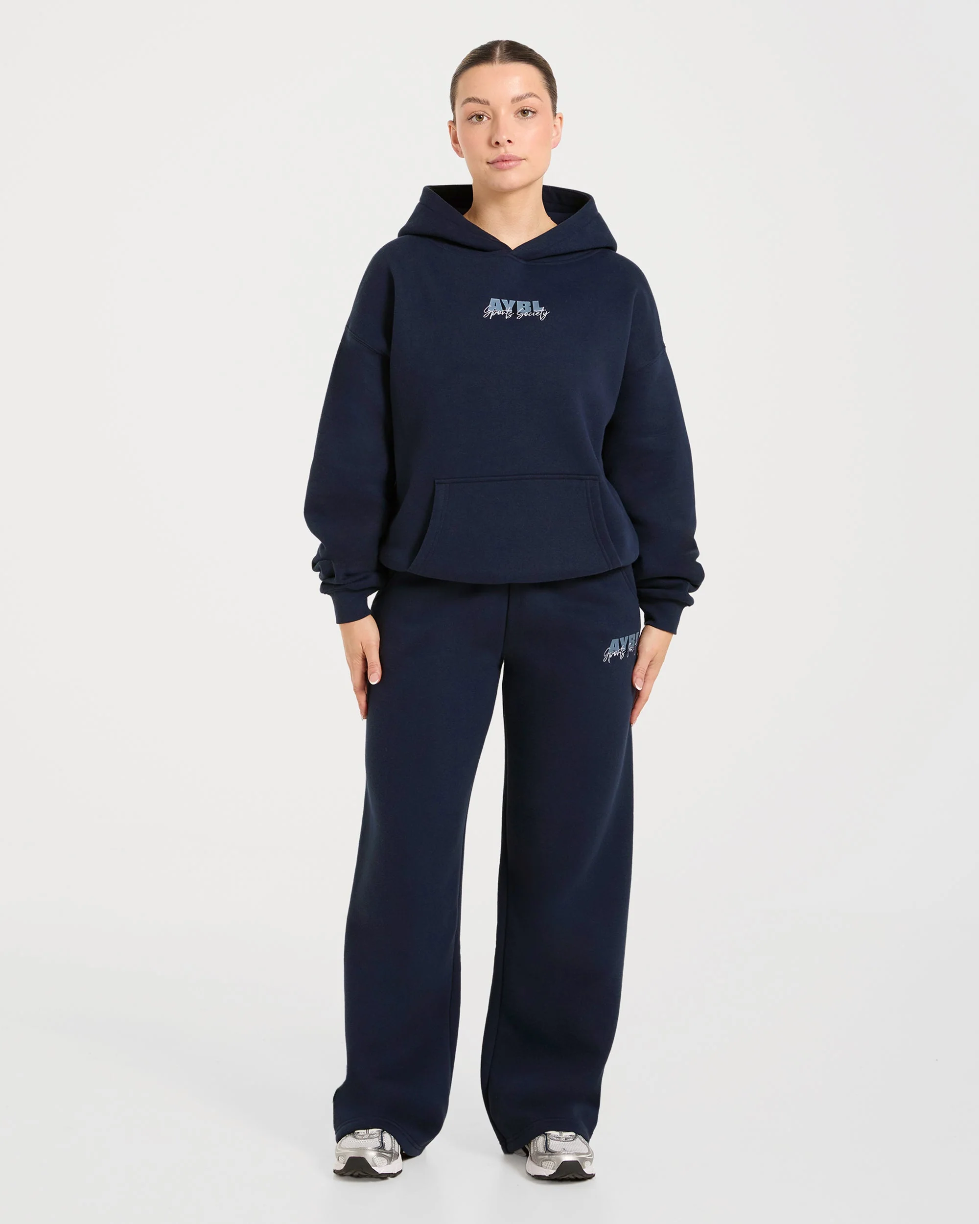 Sports Society Oversized Hoodie - Navy - Image 3