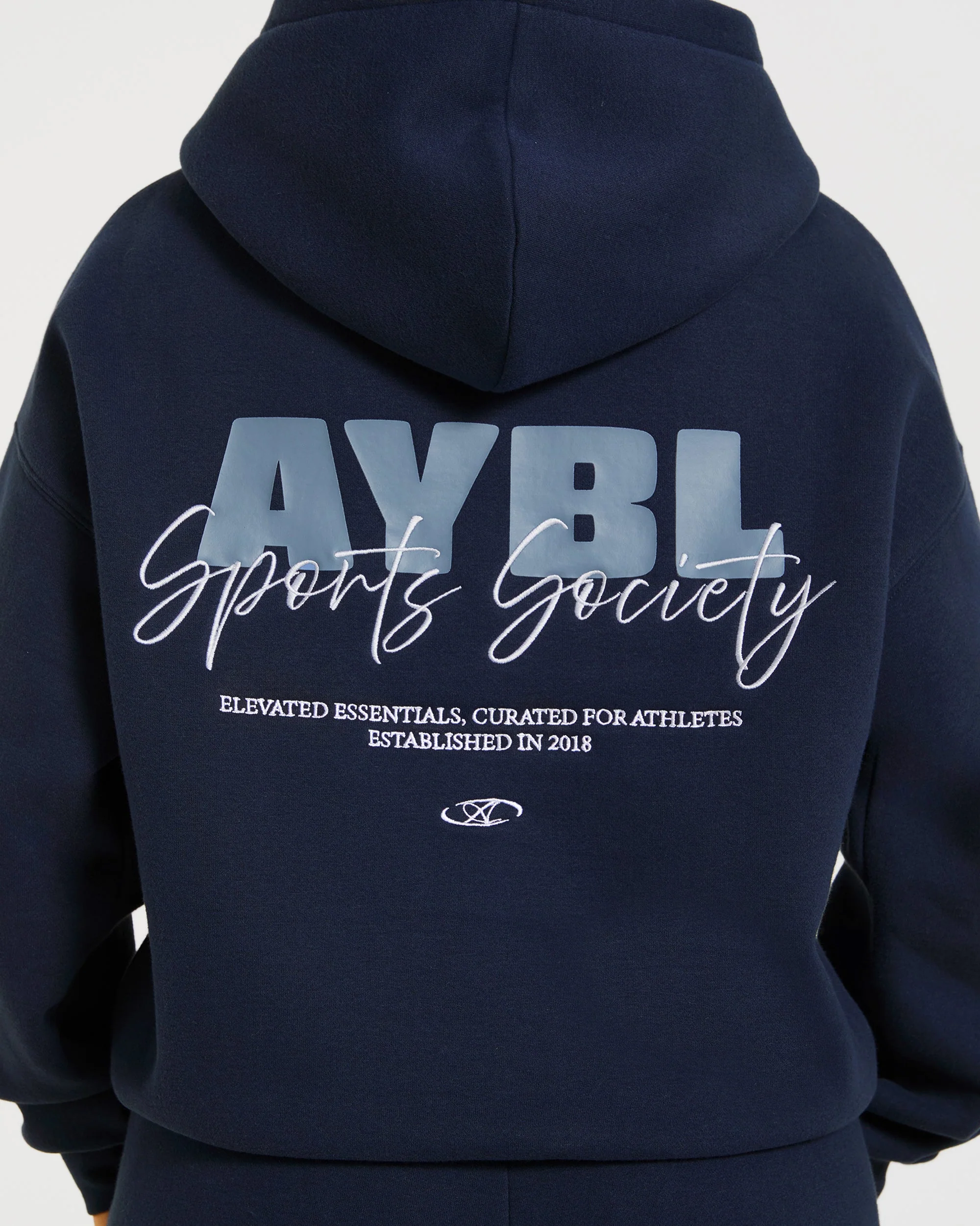 Sports Society Oversized Hoodie - Navy - Image 6