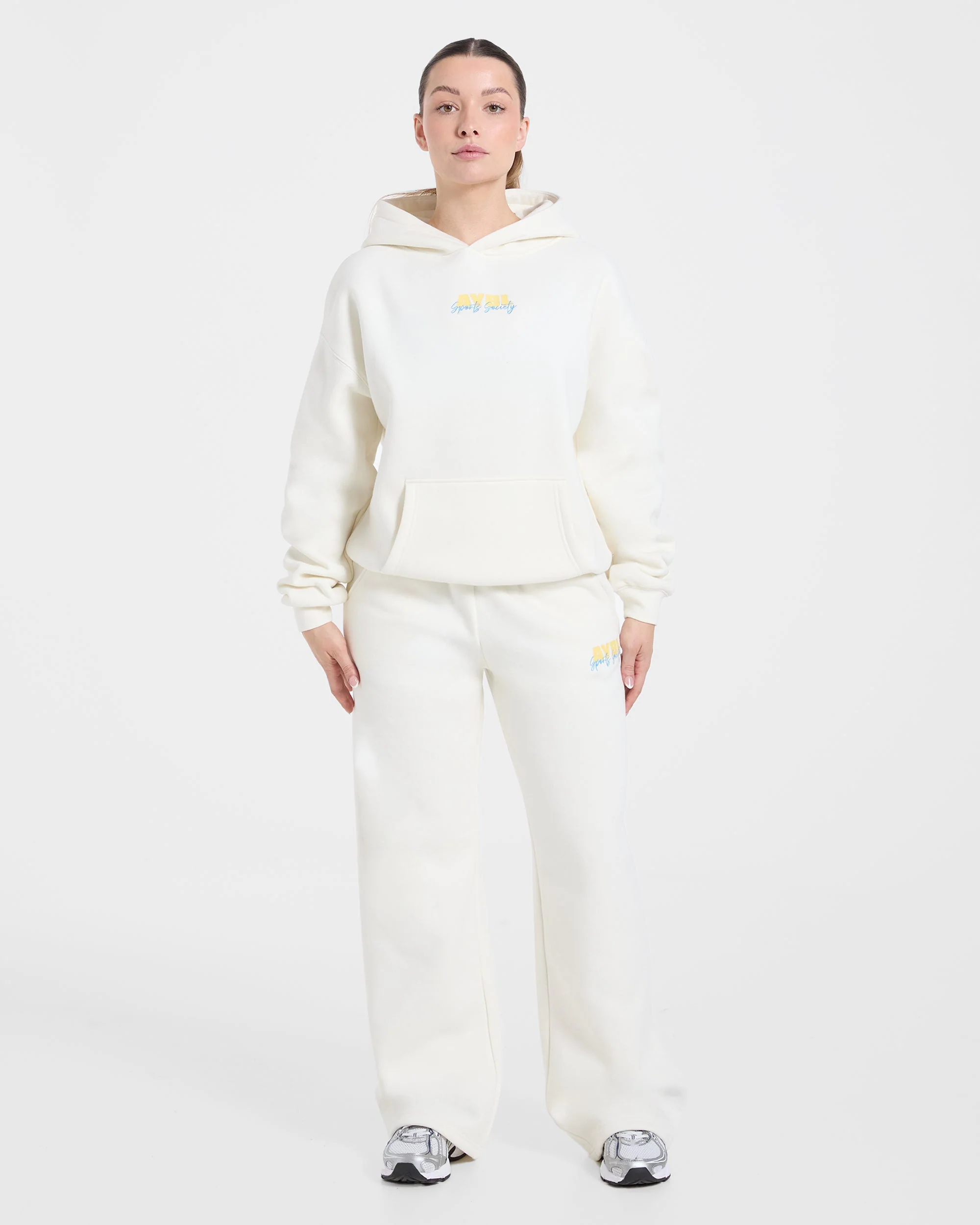 Sports Society Oversized Hoodie - Off Blanc - Image 3