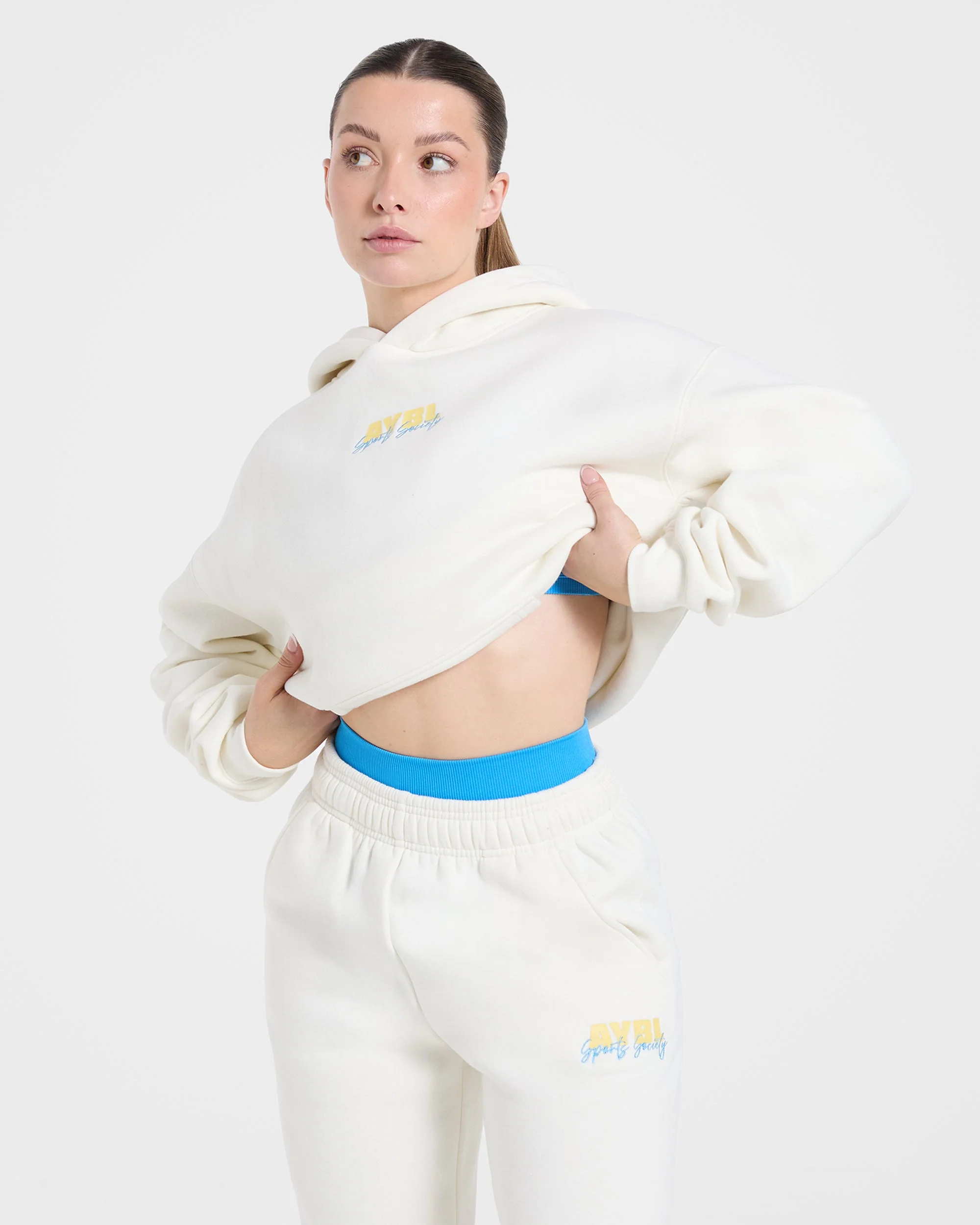 Sports Society Oversized Hoodie - Off Blanc - Image 7