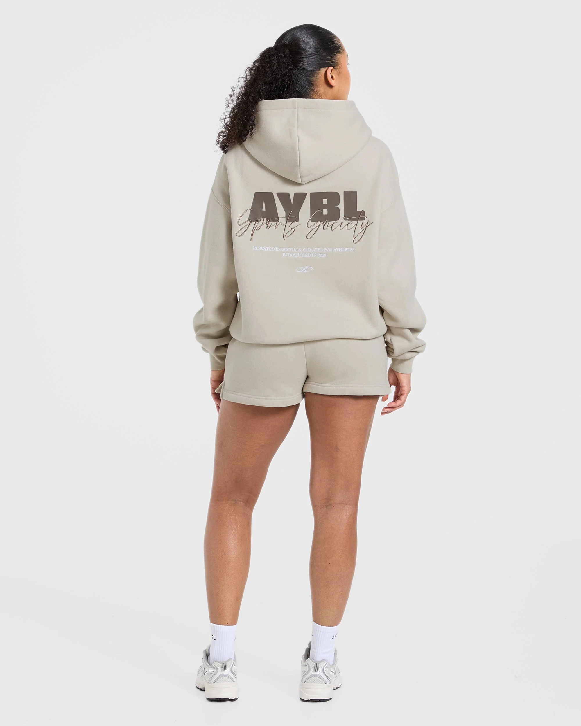 Sports Society Oversized Hoodie - Sand - Image 4