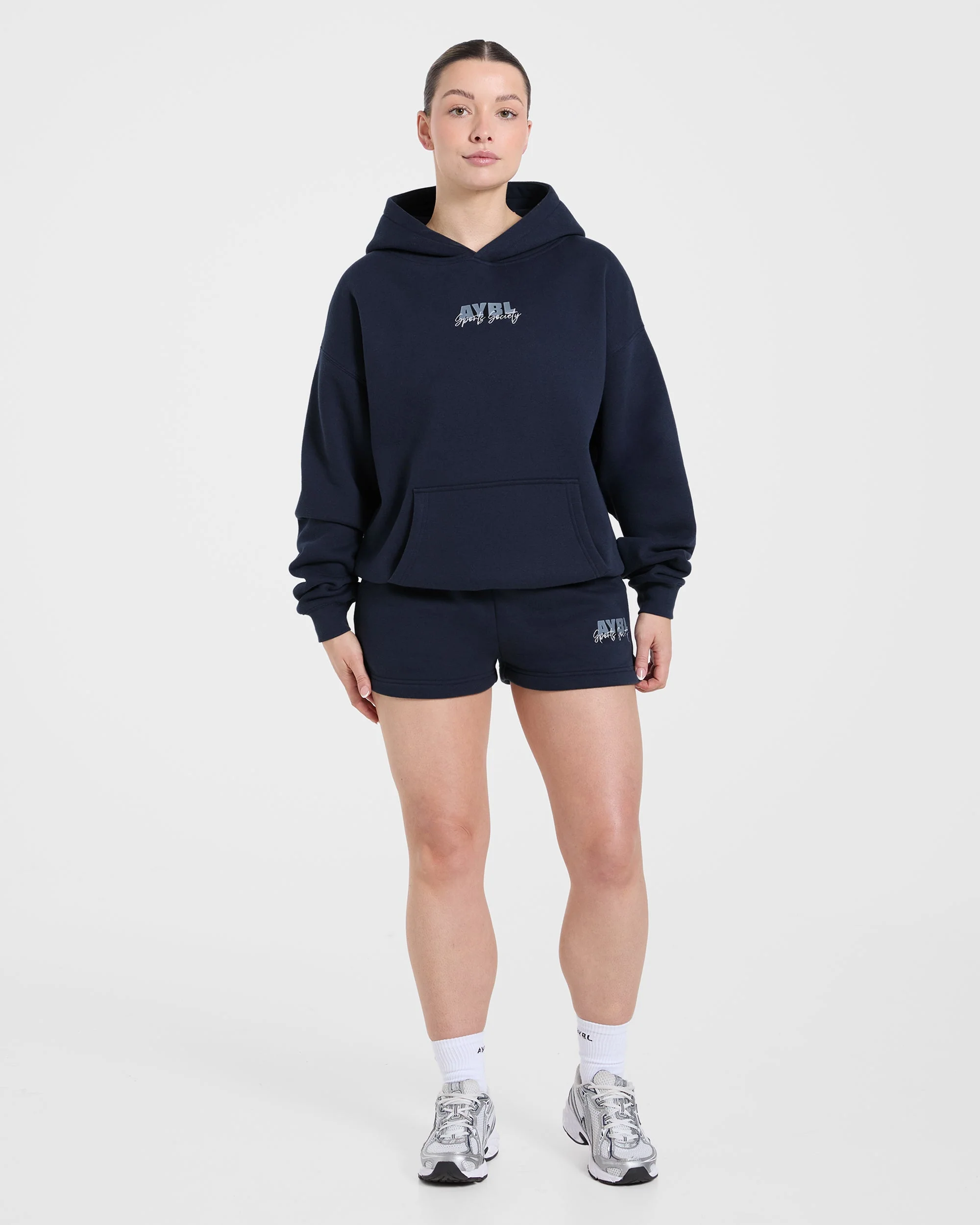 Sports Society Oversized Shorts - Navy - Image 3