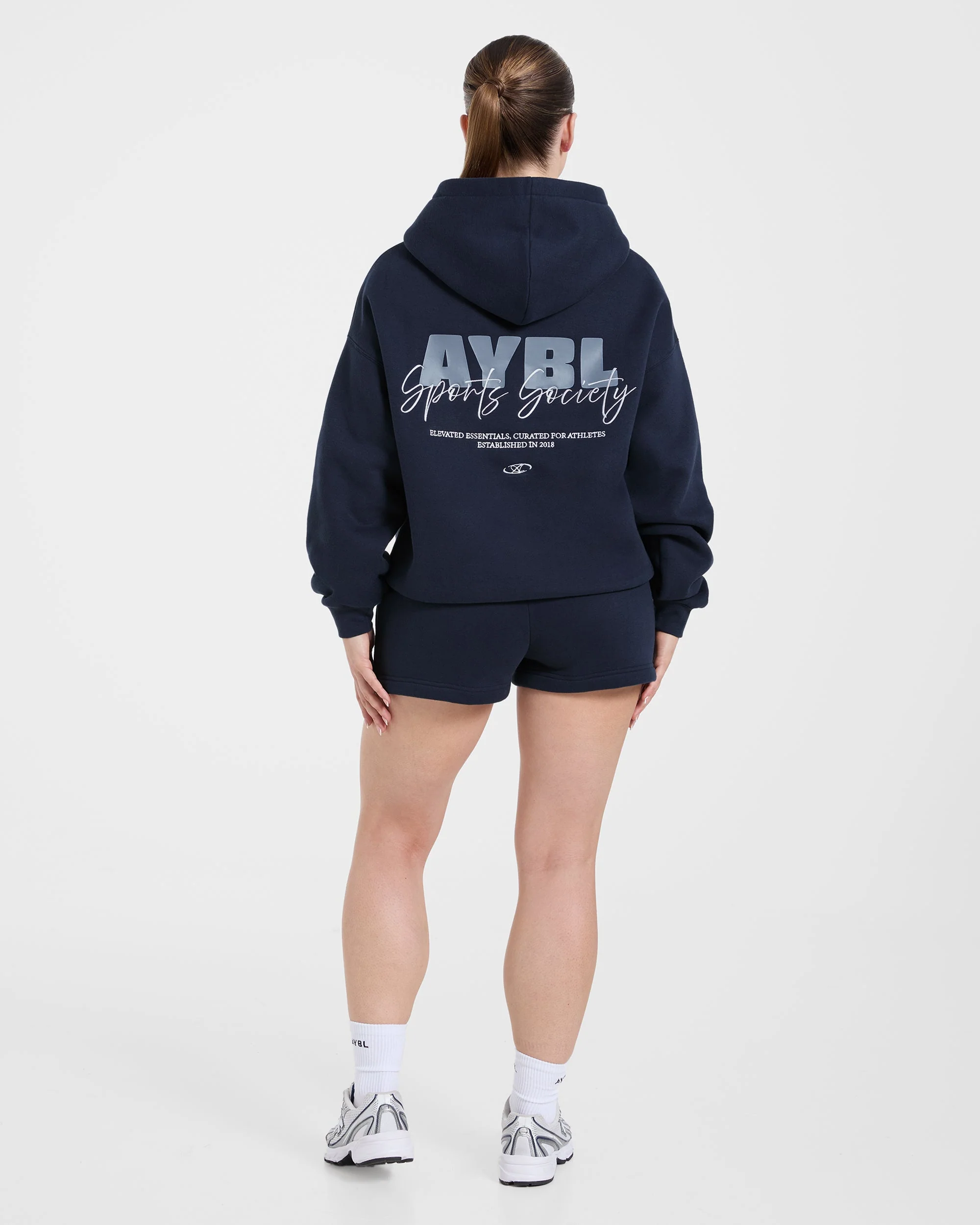Sports Society Oversized Shorts - Navy - Image 4