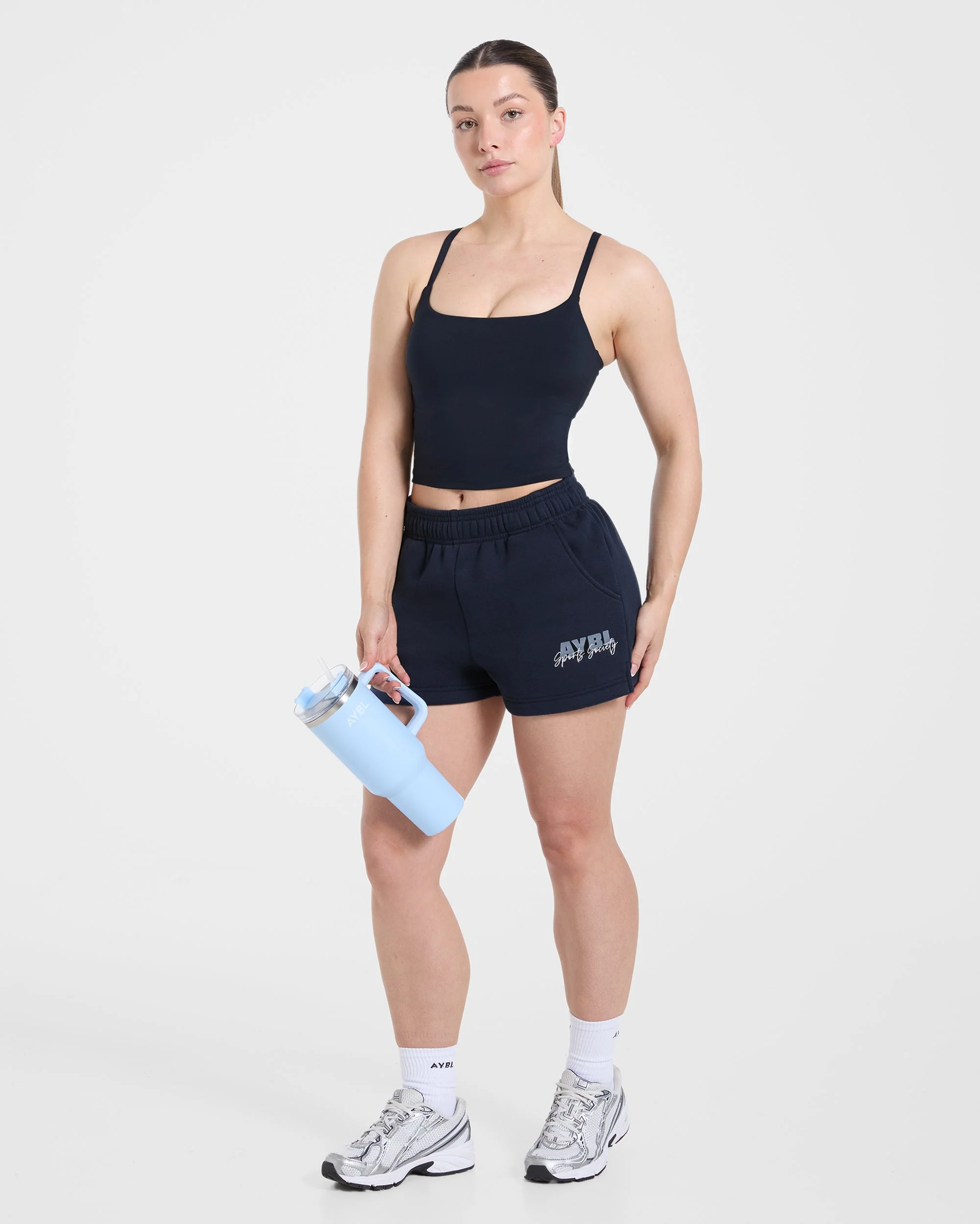 Sports Society Oversized Shorts - Navy - Image 7