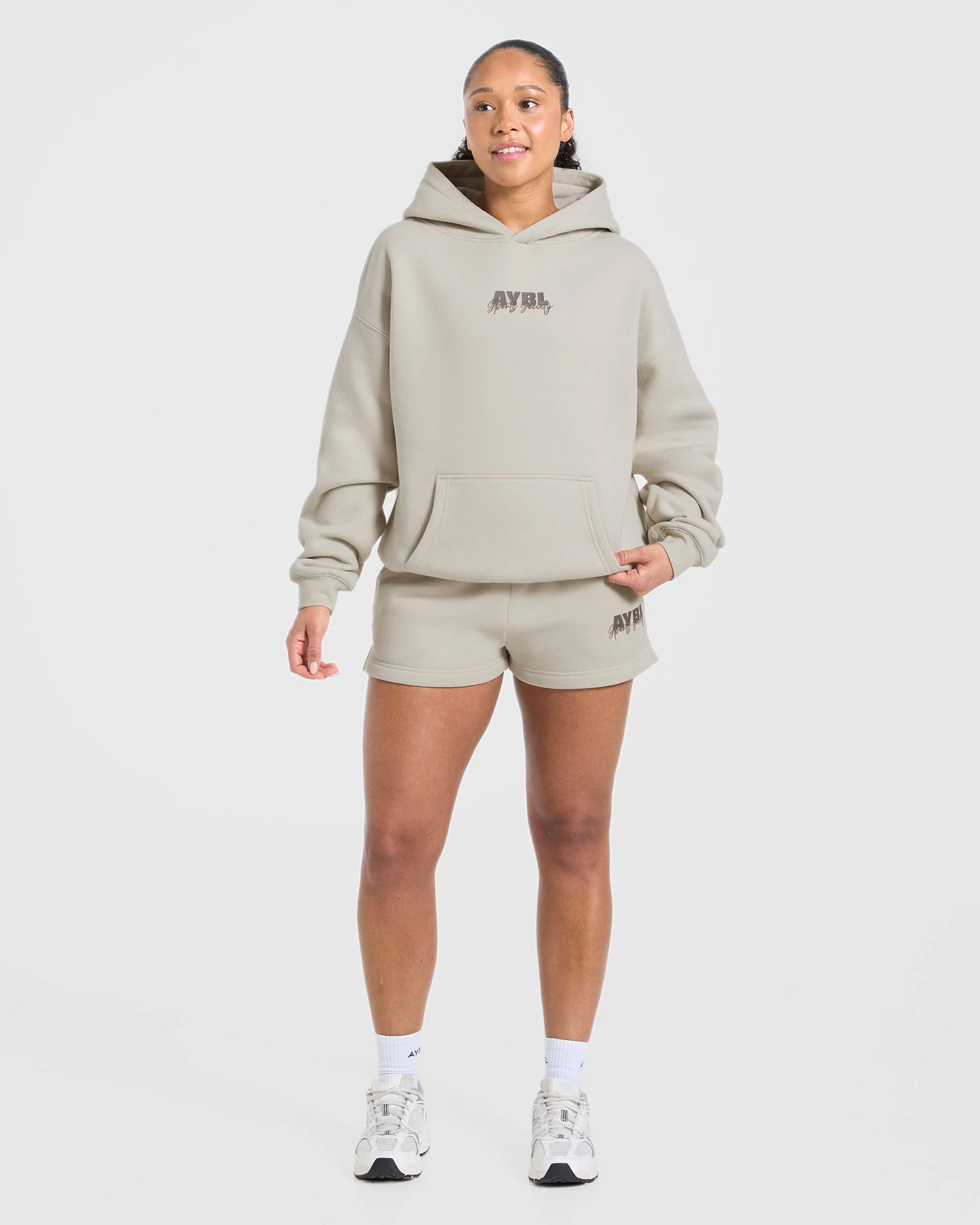 Sports Society Oversized Shorts - Sand - Image 3