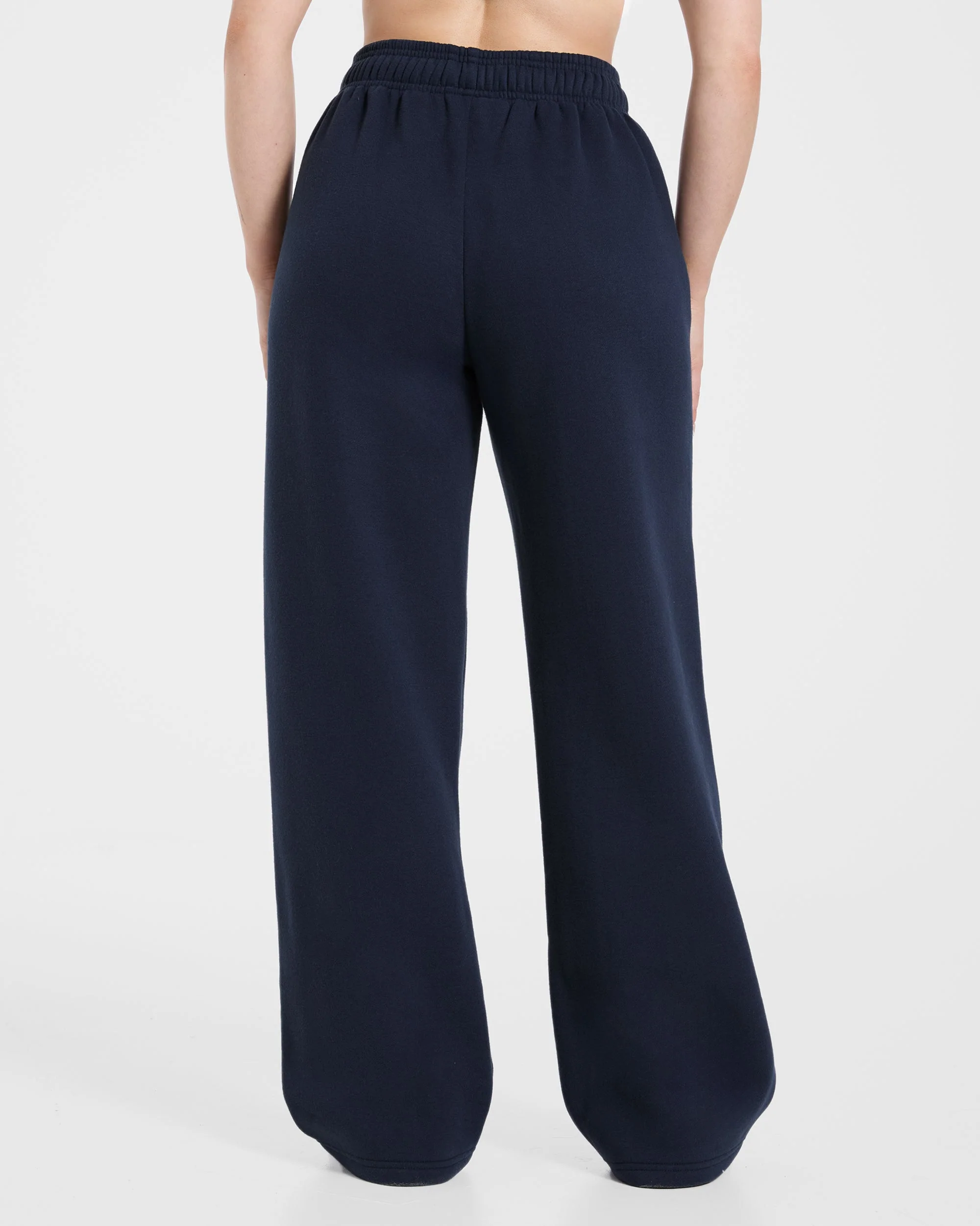 Sports Society Oversized Straight Leg Joggers - Navy - Image 2