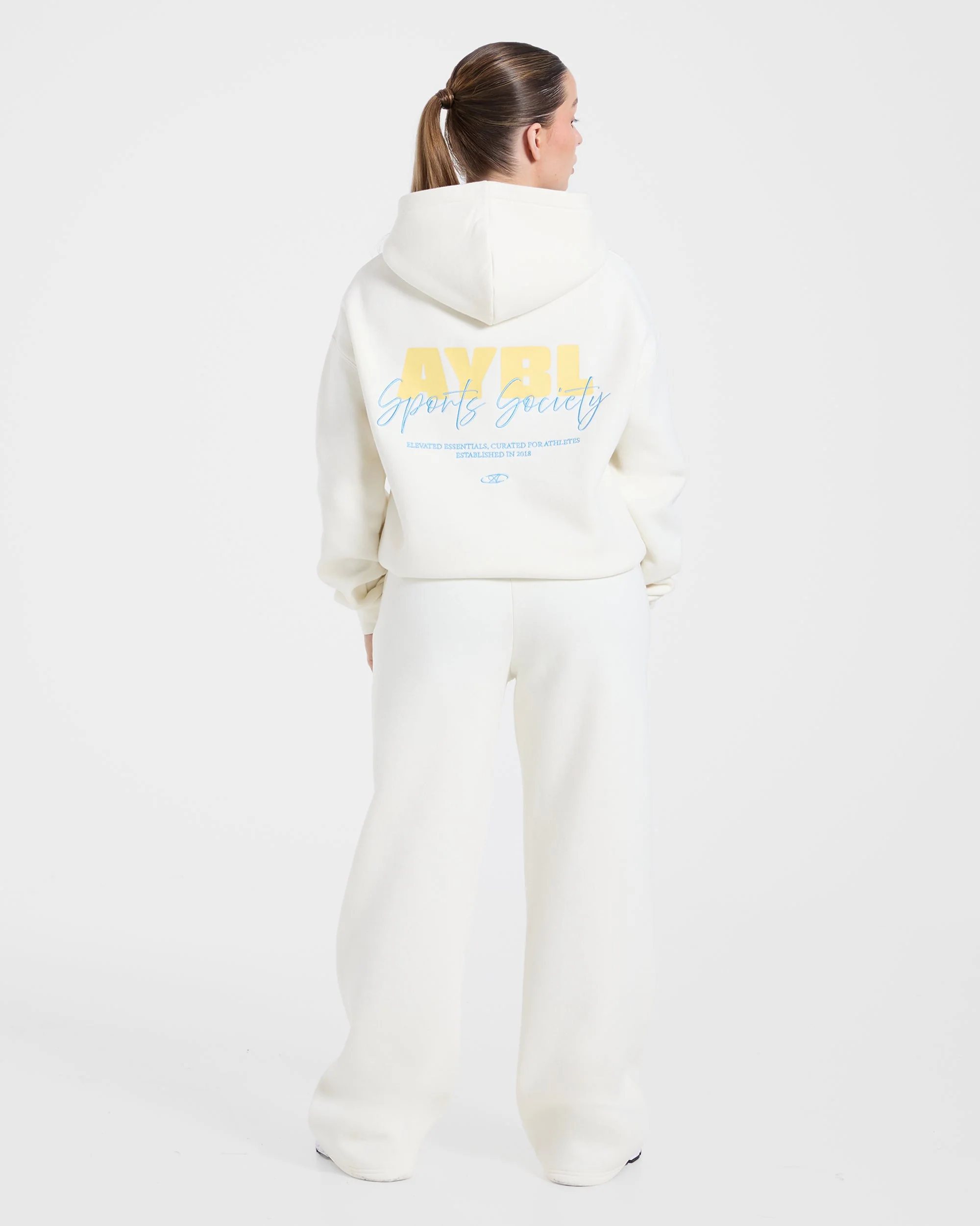 Sports Society Oversized Straight Leg Joggers - Off Blanc - Image 4