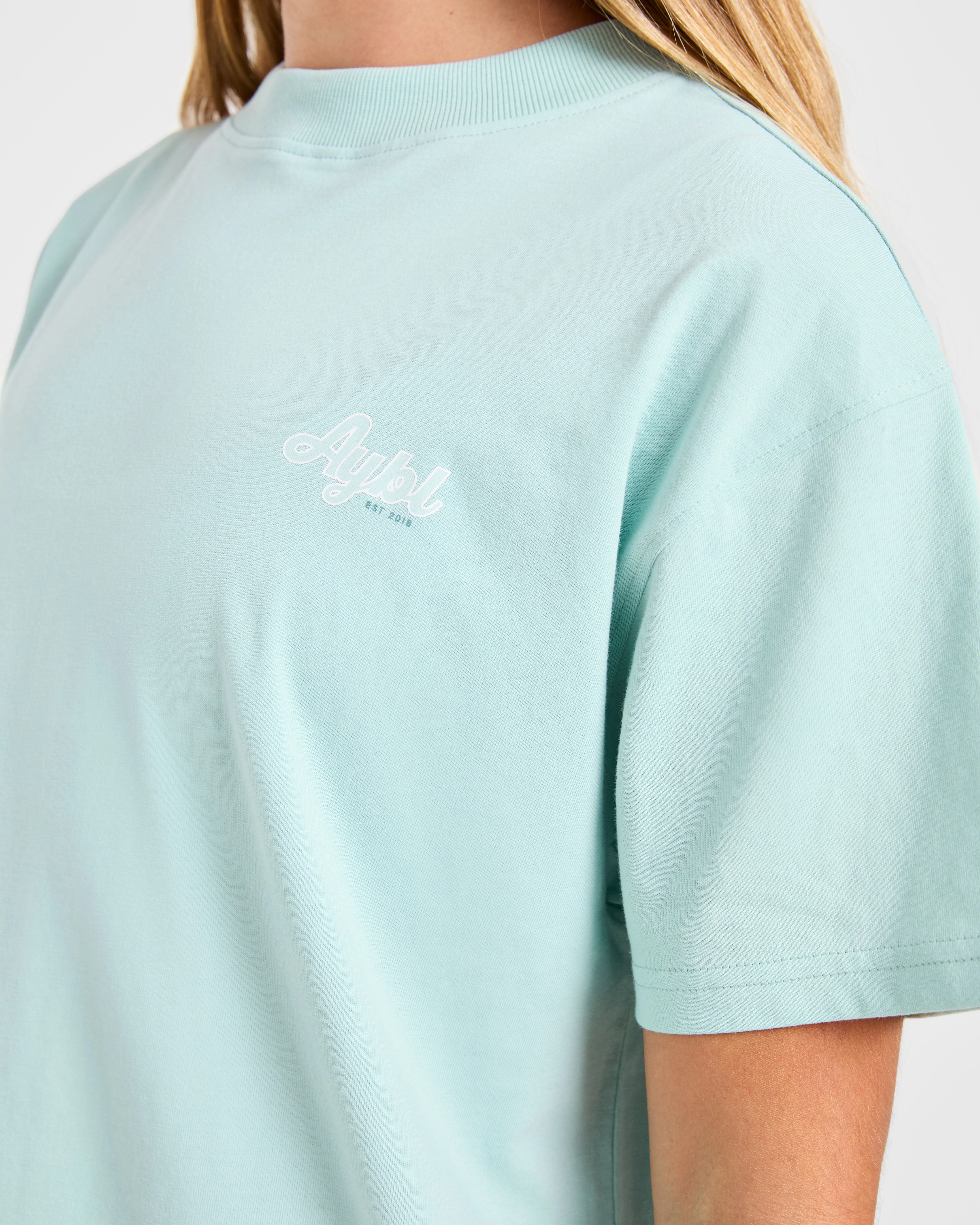 Sports Wellness Oversized T Shirt - Aqua Vert - Image 6