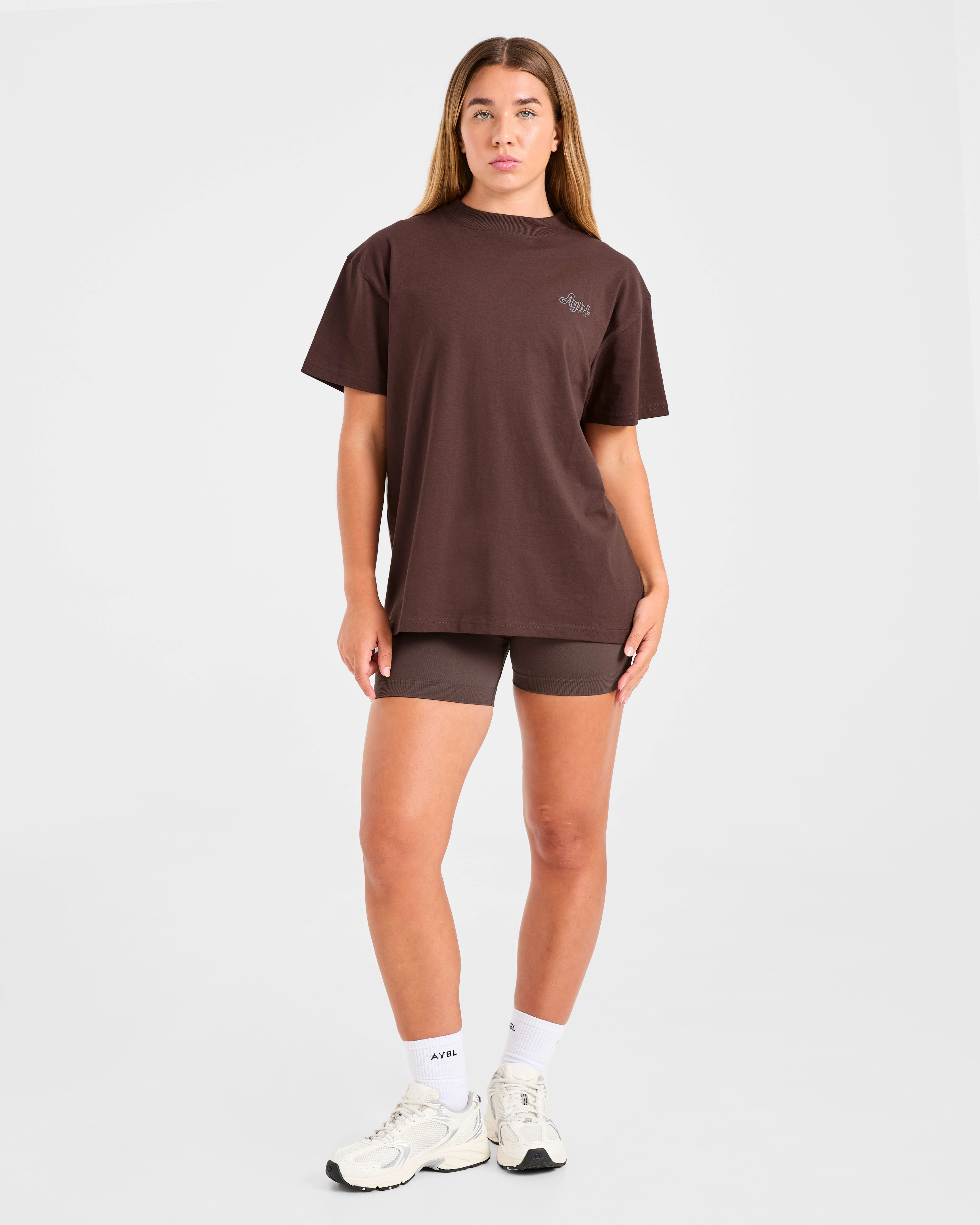 Sports Wellness Oversized T Shirt - Marron - Image 3