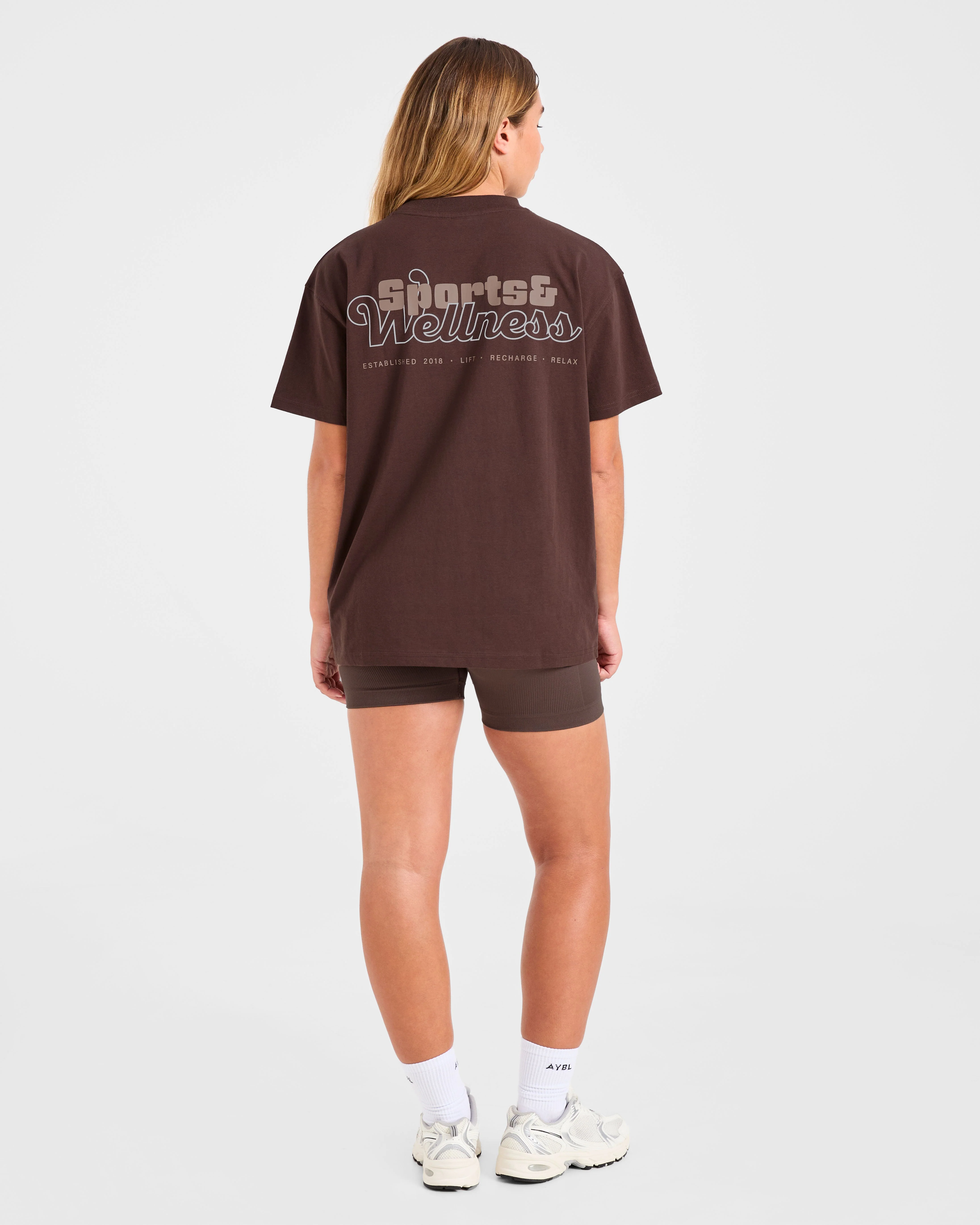Sports Wellness Oversized T Shirt - Marron - Image 4