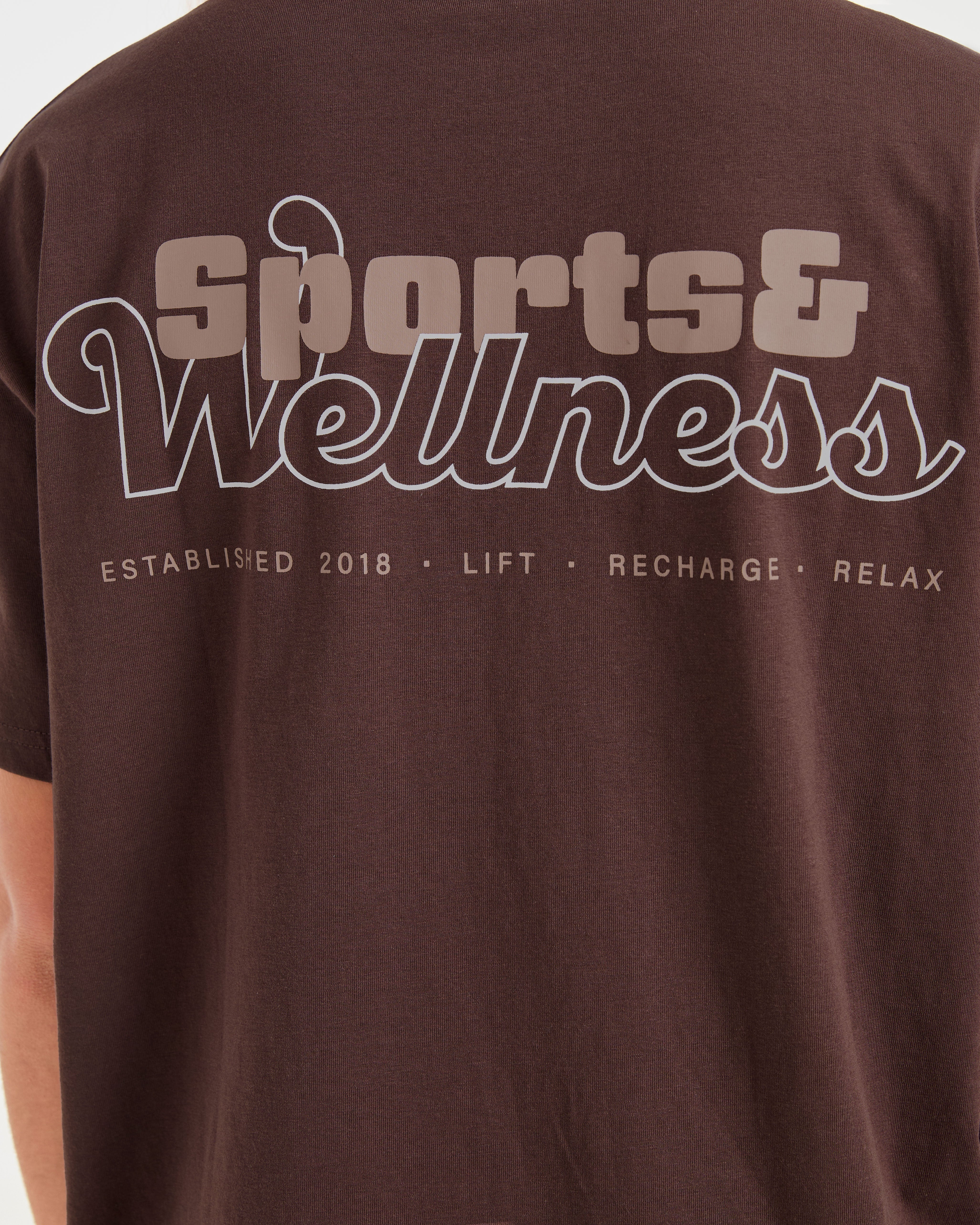 Sports Wellness Oversized T Shirt - Marron - Image 5