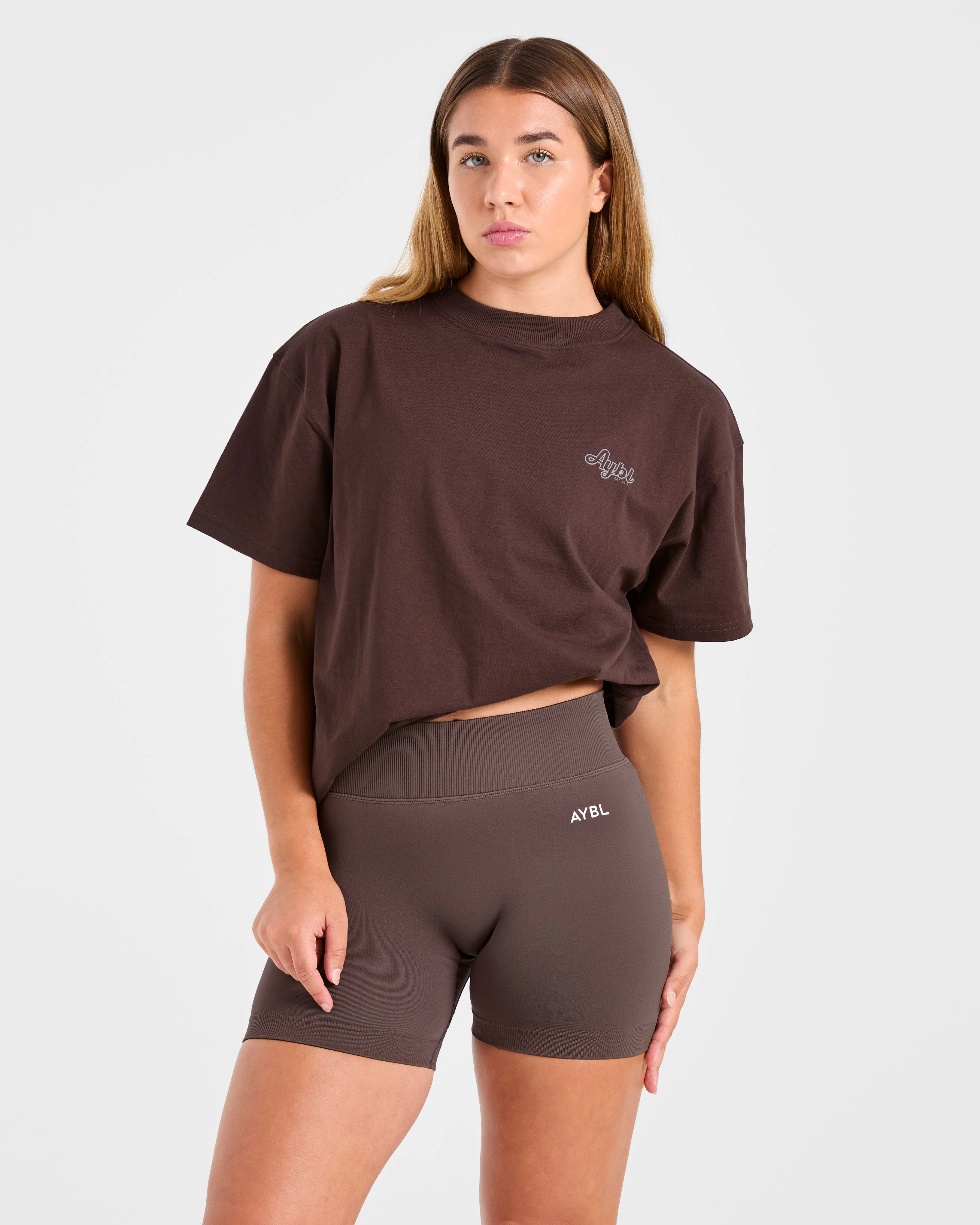 Sports Wellness Oversized T Shirt - Marron - Image 7
