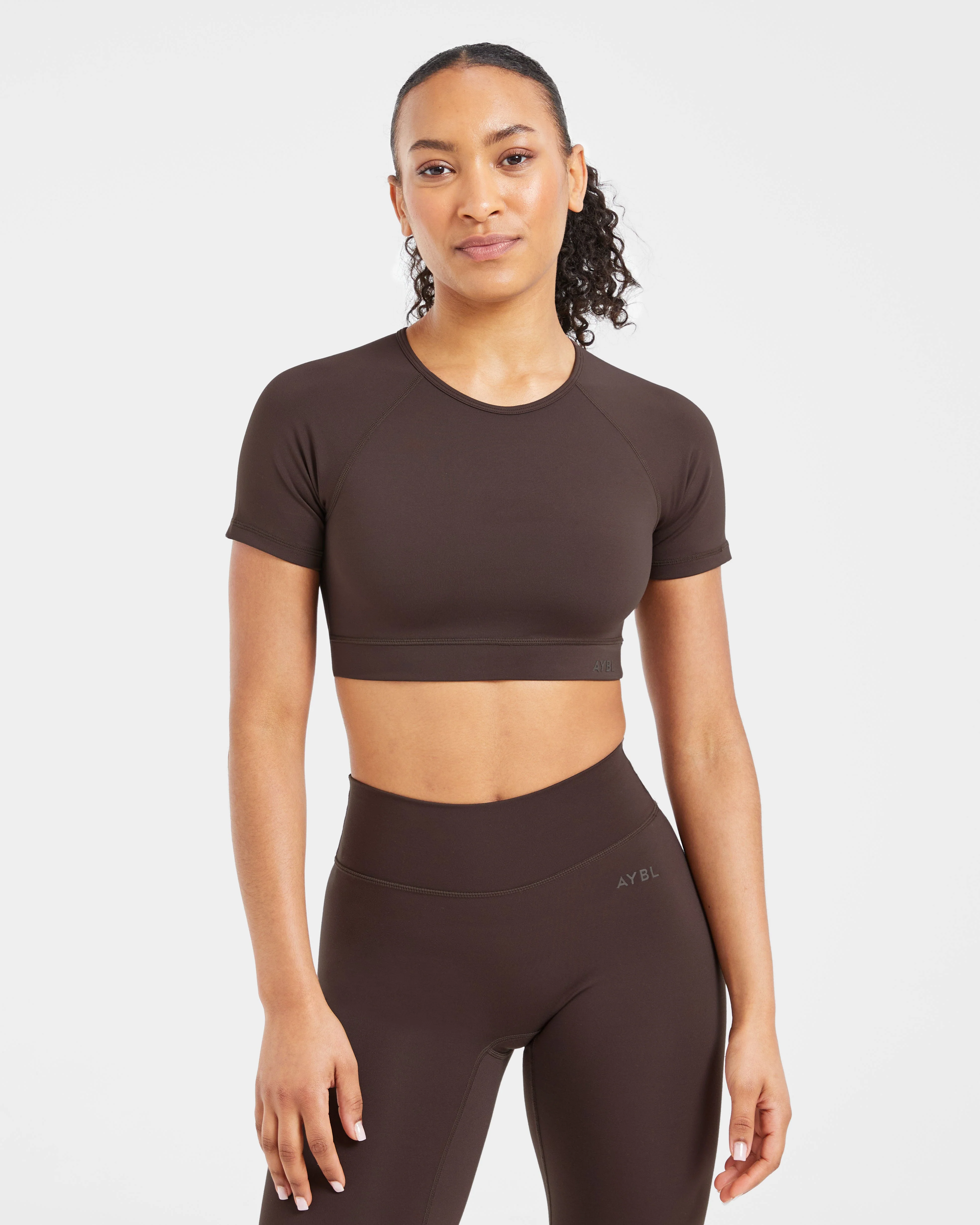 Staple Crop Top - Coffee Brun