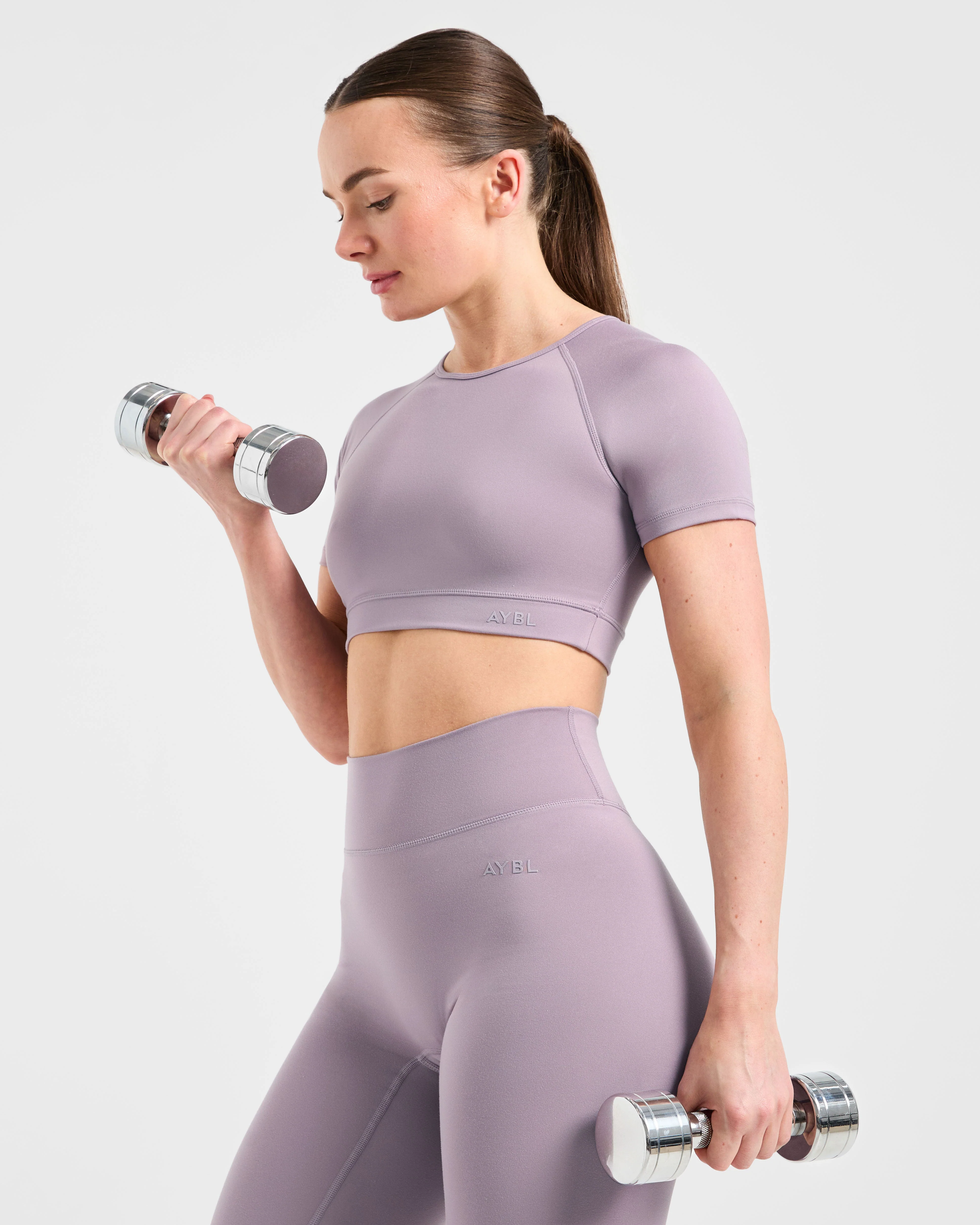 Staple Crop Top - Mauve Violet - Image 8