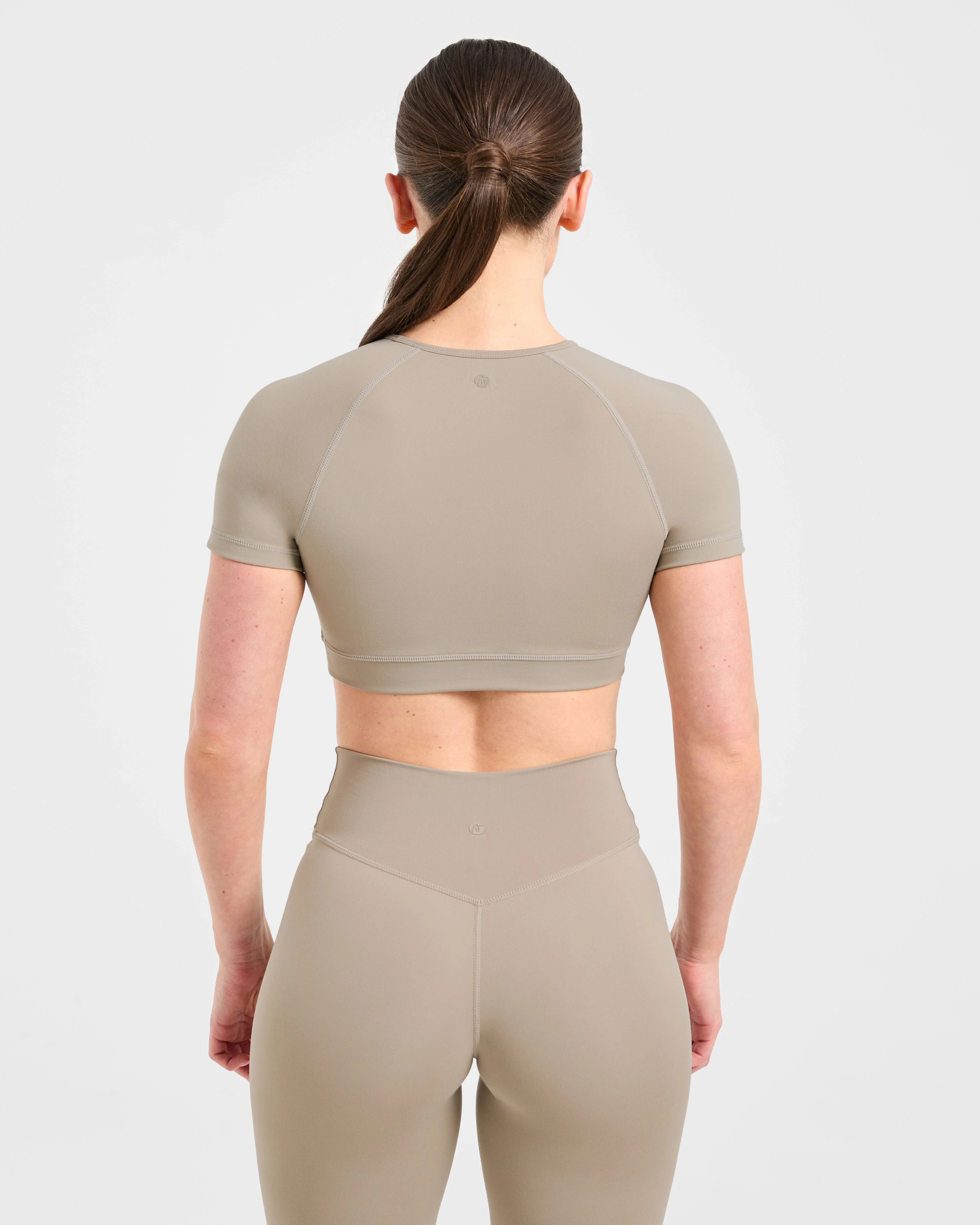 Staple Crop Top - Muted Taupe - Image 2