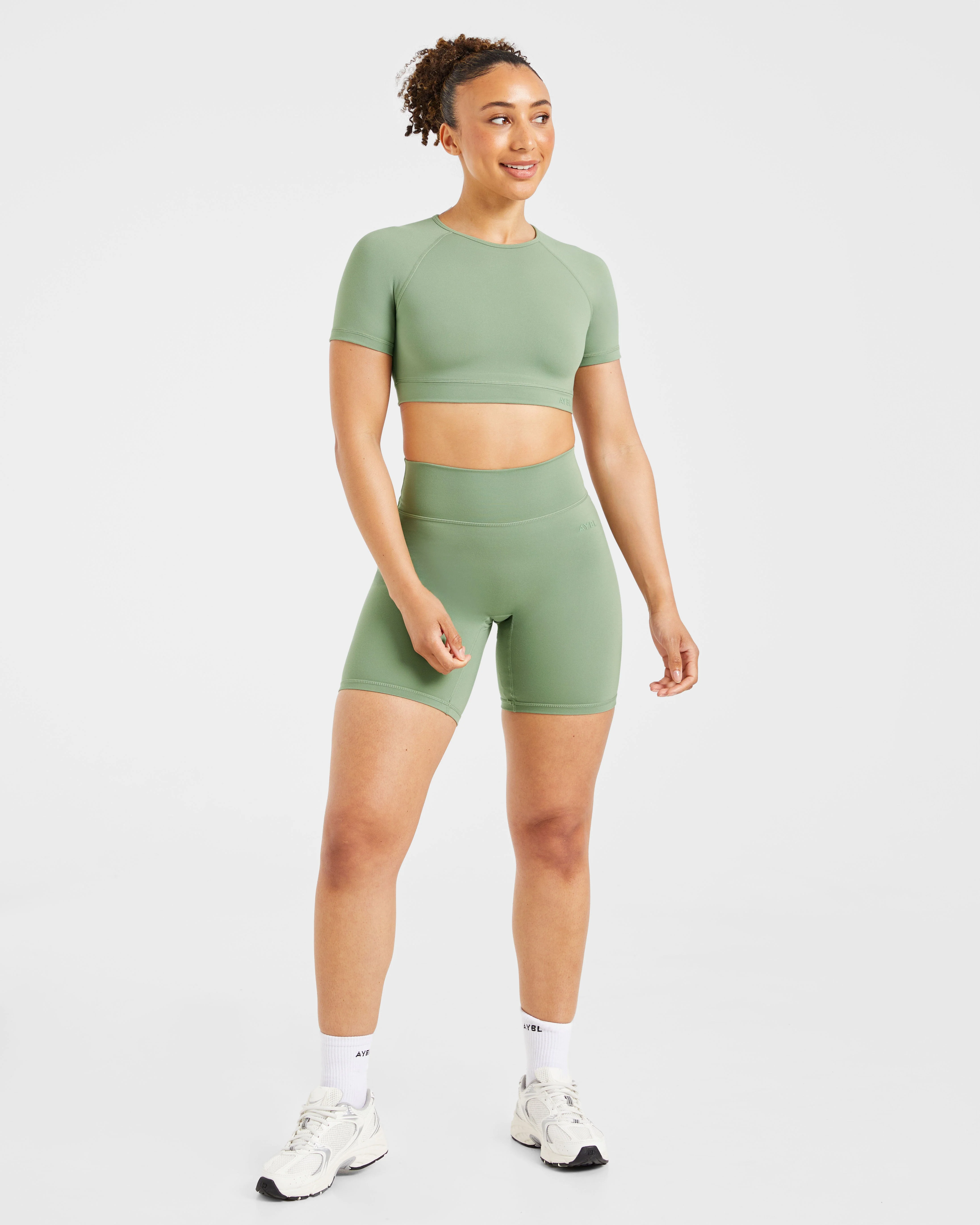 Staple Crop Top - Olive Vert - Image 3