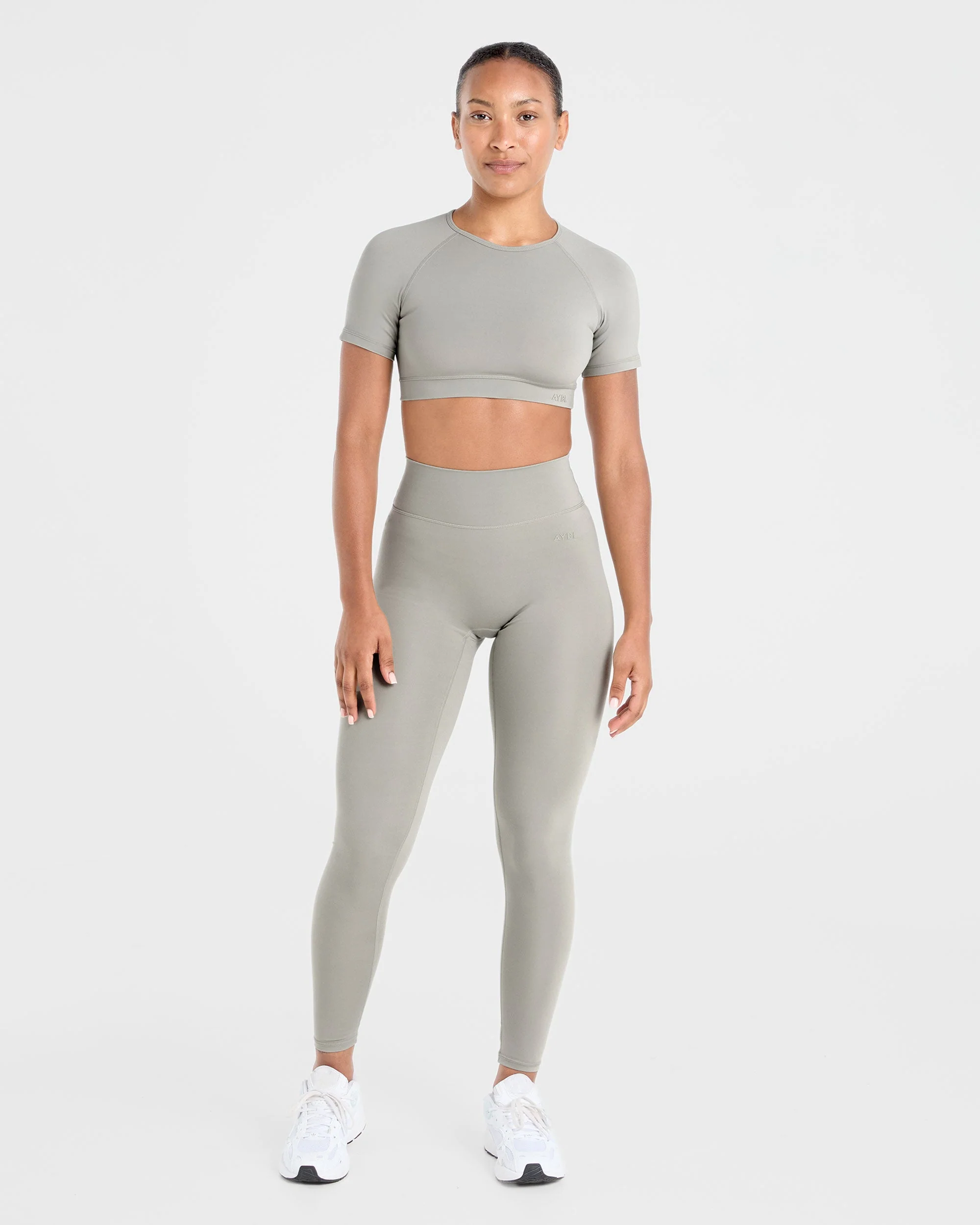 Staple Crop Top - Washed Olive - Image 3