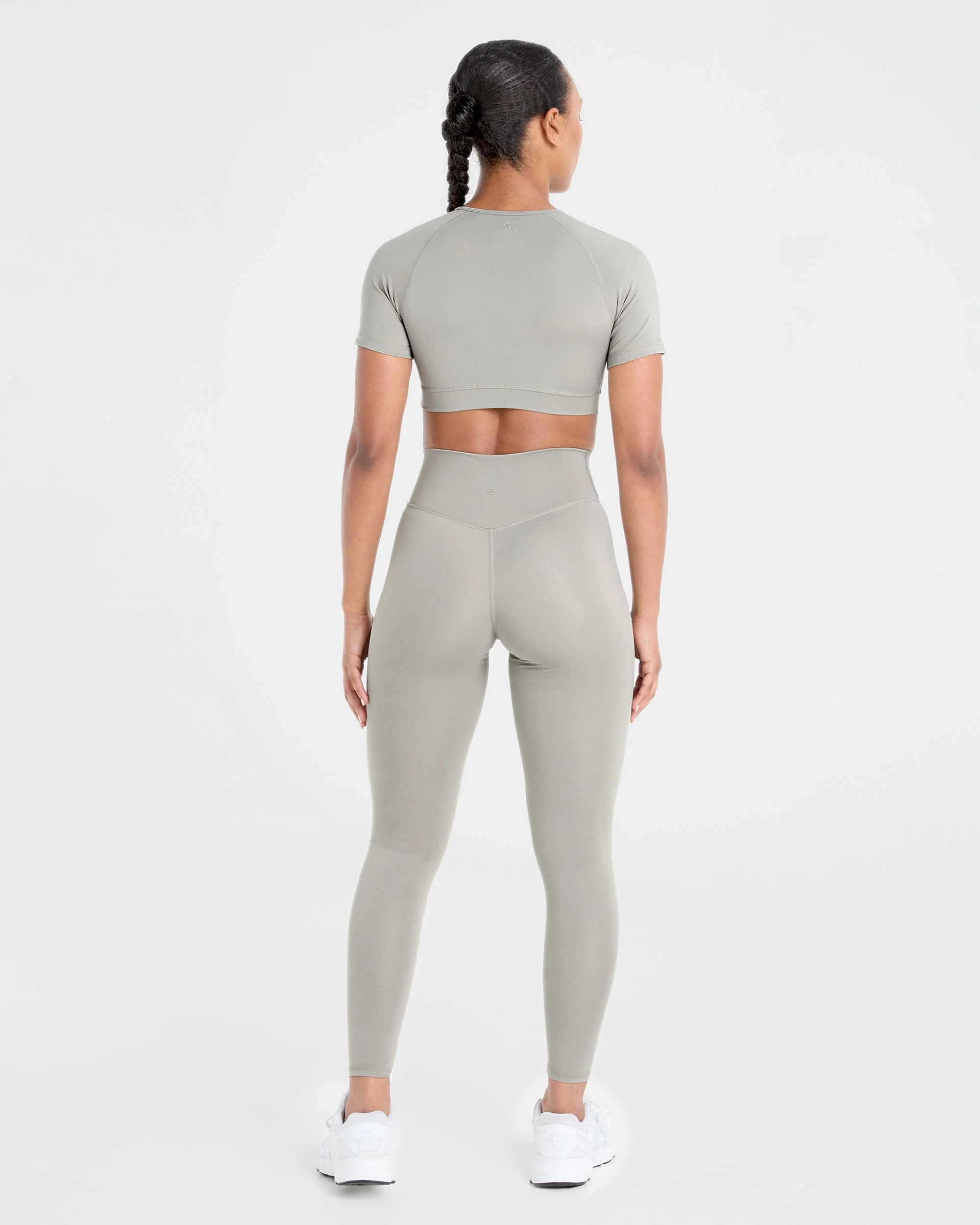 Staple Crop Top - Washed Olive - Image 4