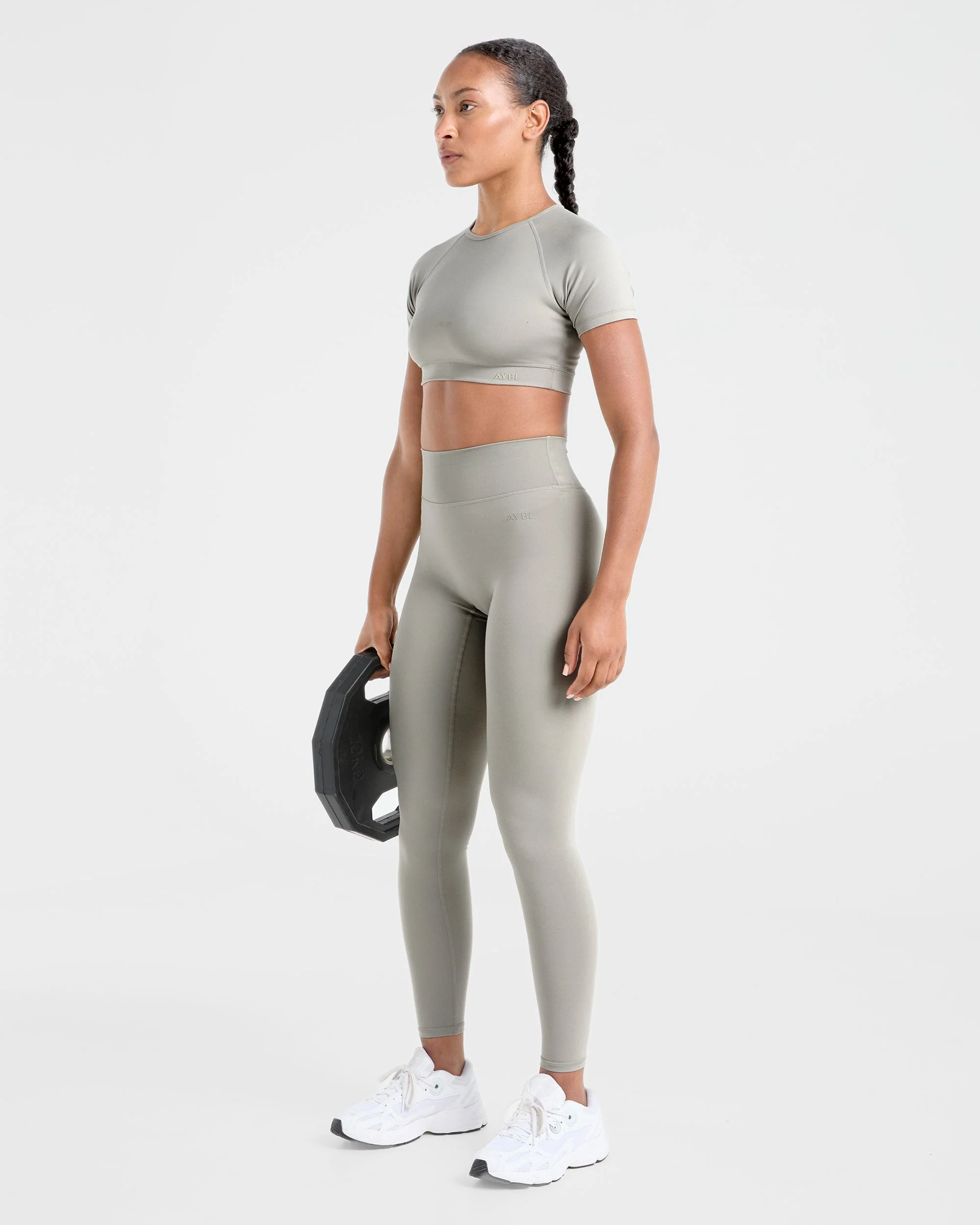 Staple Crop Top - Washed Olive - Image 8