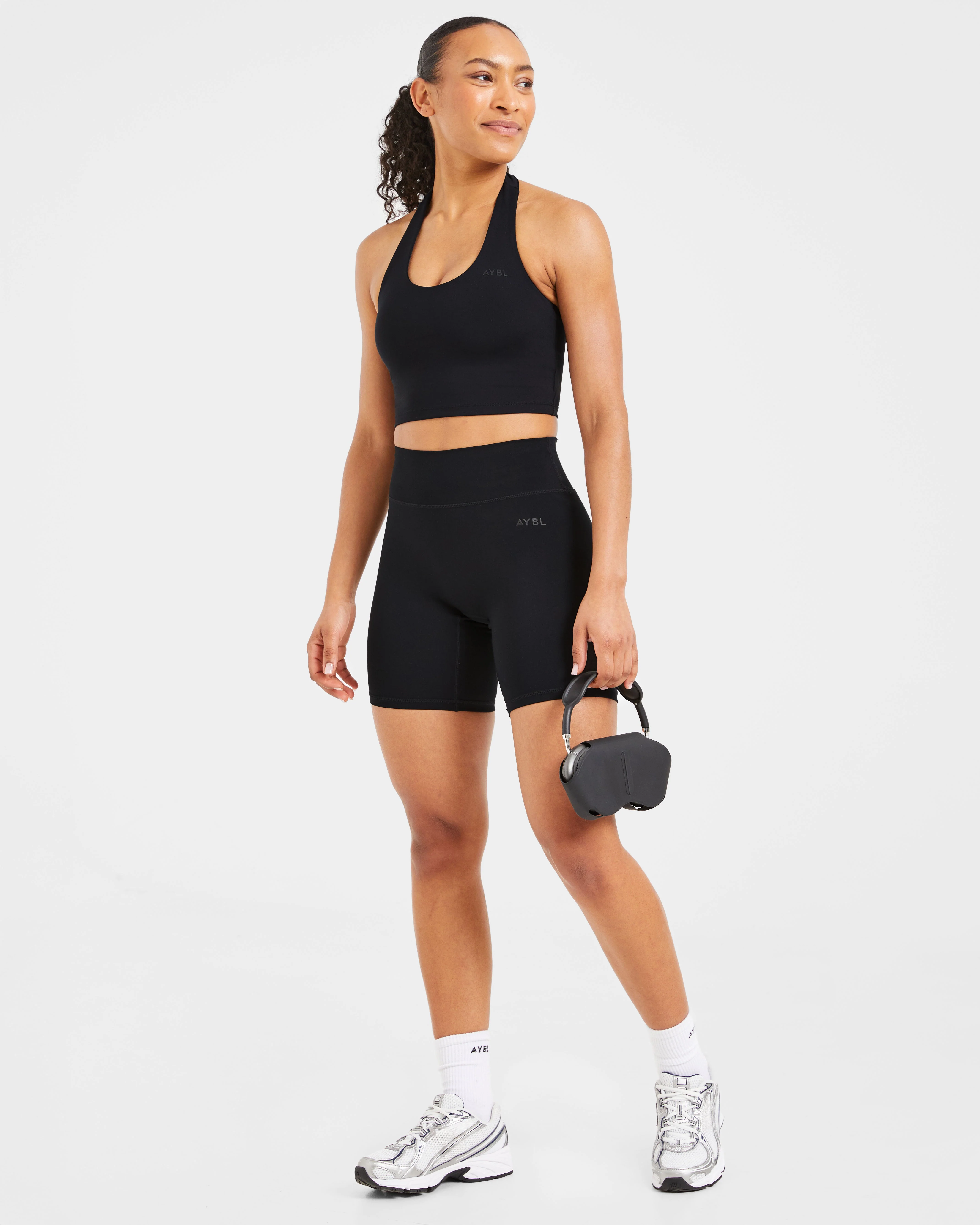 Staple Halterneck Crop Top - Noir - Image 8