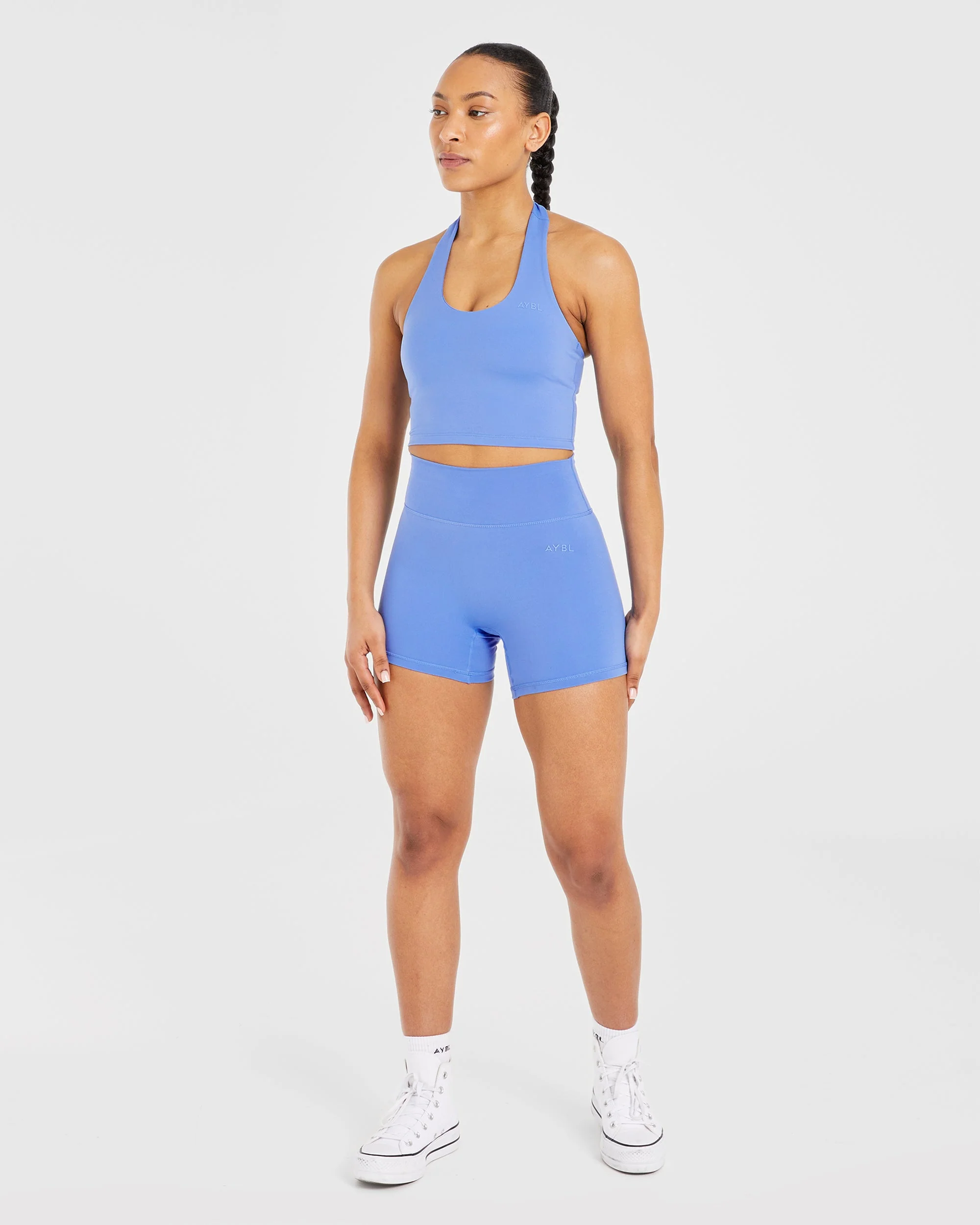 Staple Halterneck Crop Top - Cobalt Bleu - Image 3