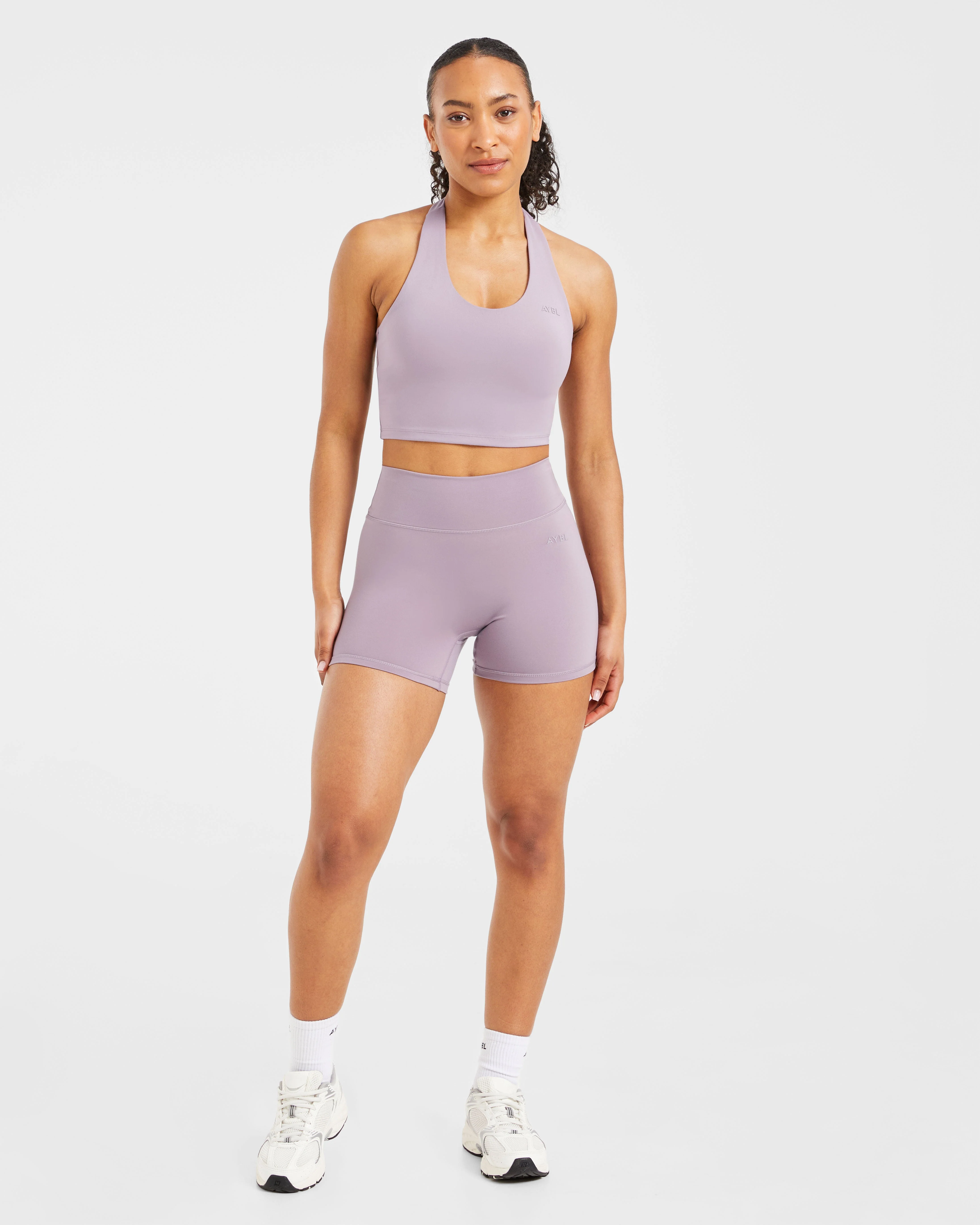 Staple Halterneck Crop Top - Mauve Violet - Image 3
