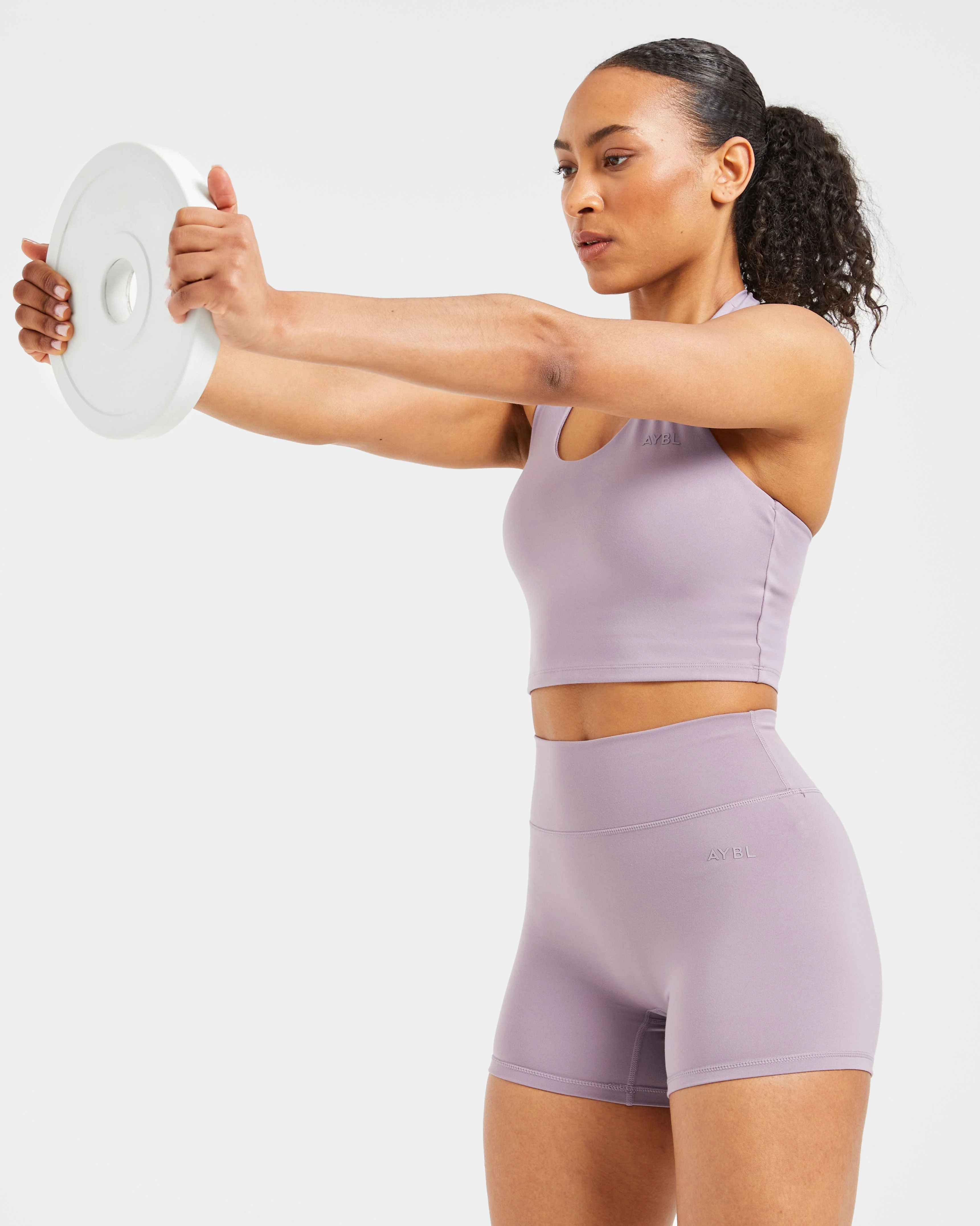Staple Halterneck Crop Top - Mauve Violet - Image 7