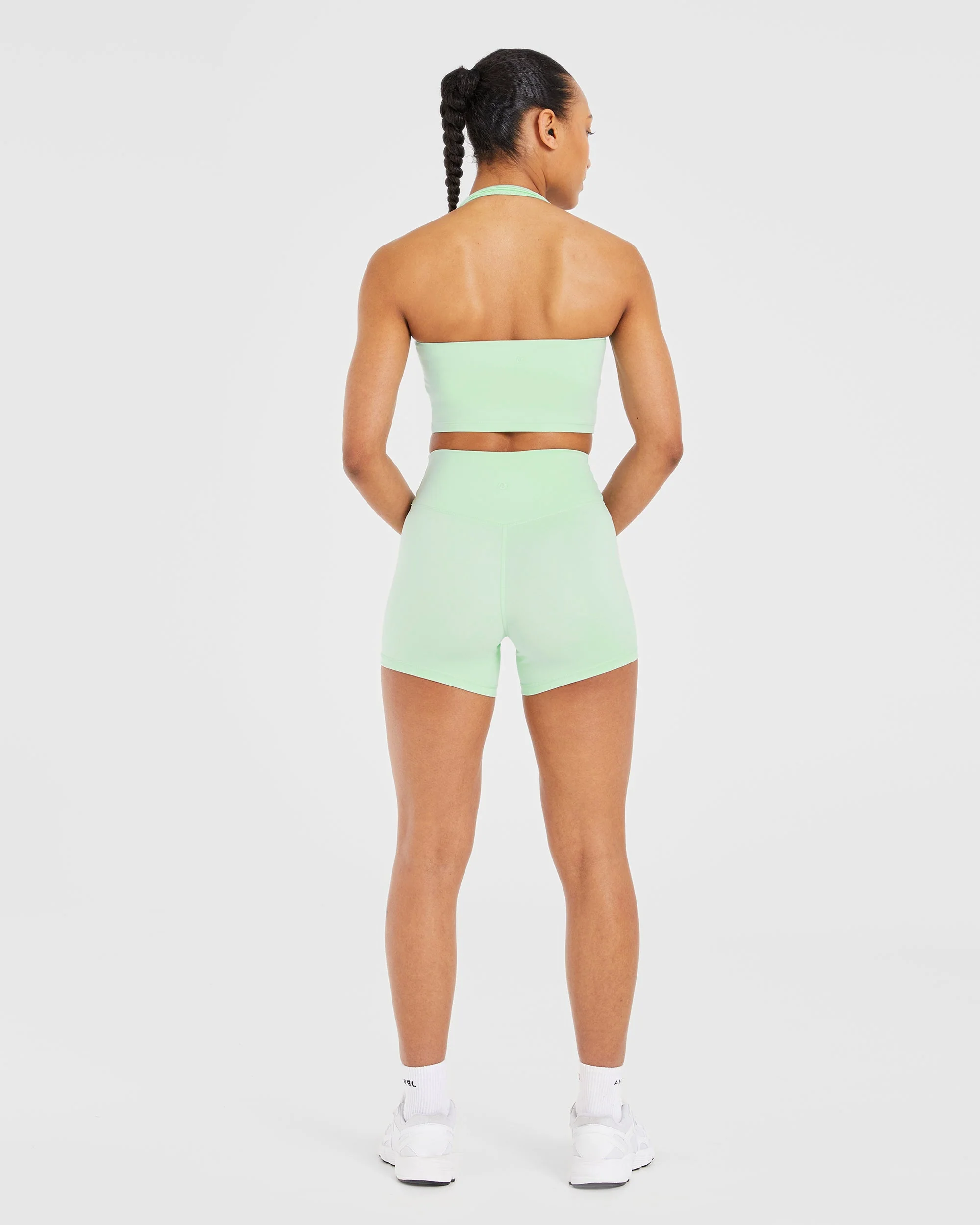 Staple Halterneck Crop Top - Mint Vert - Image 4
