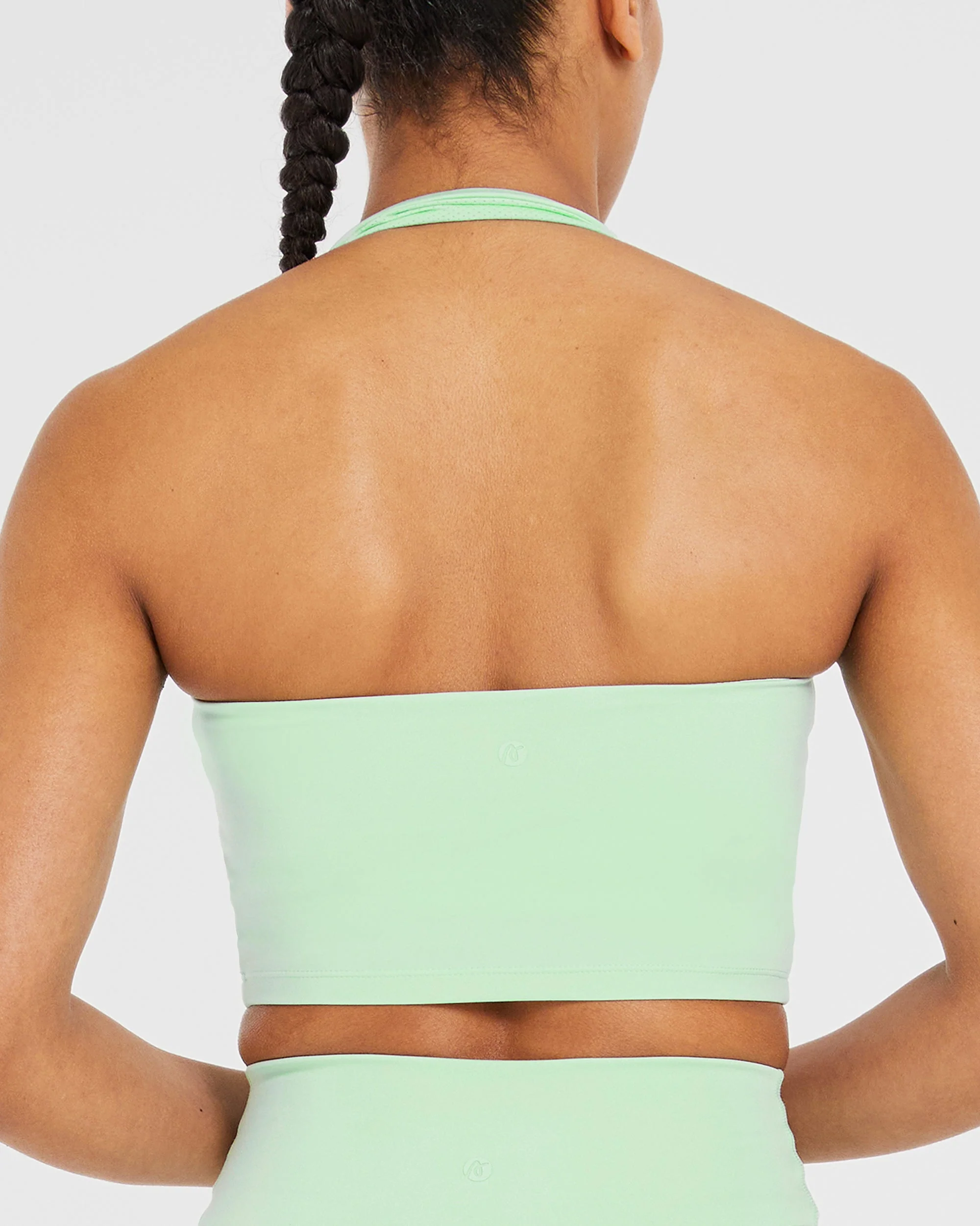 Staple Halterneck Crop Top - Mint Vert - Image 6