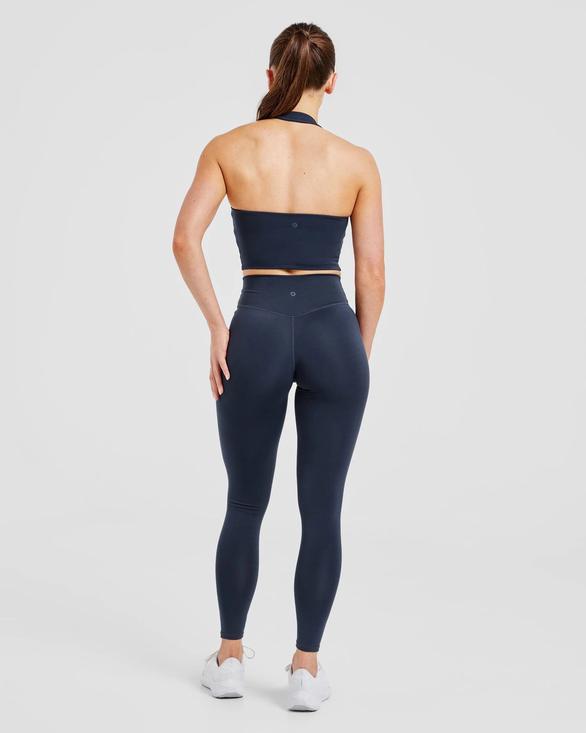 Staple Halterneck Crop Top - Navy - Image 4