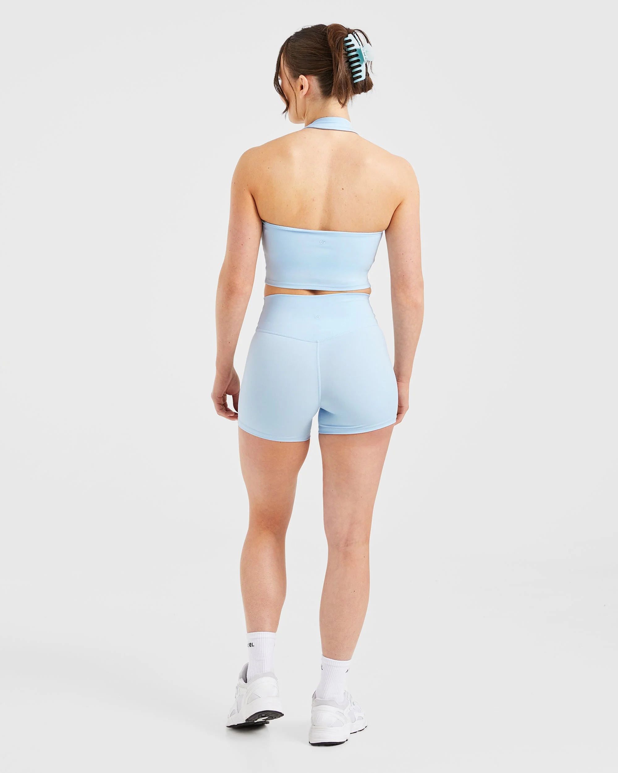Staple Halterneck Crop Top - Pastel Bleu - Image 4